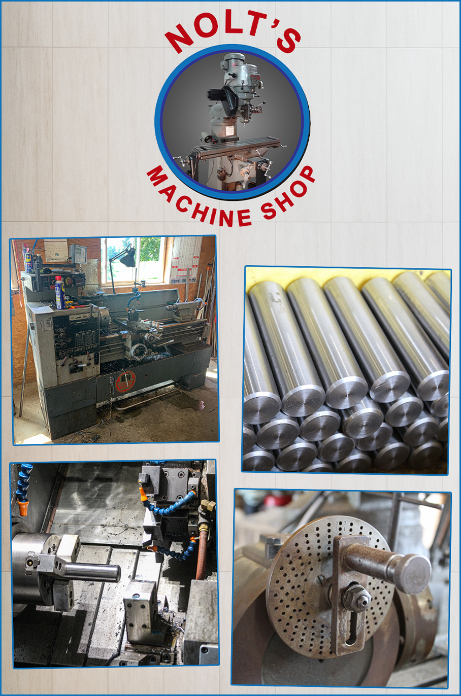 Collage of Nolt's Machine Shop's Workshop