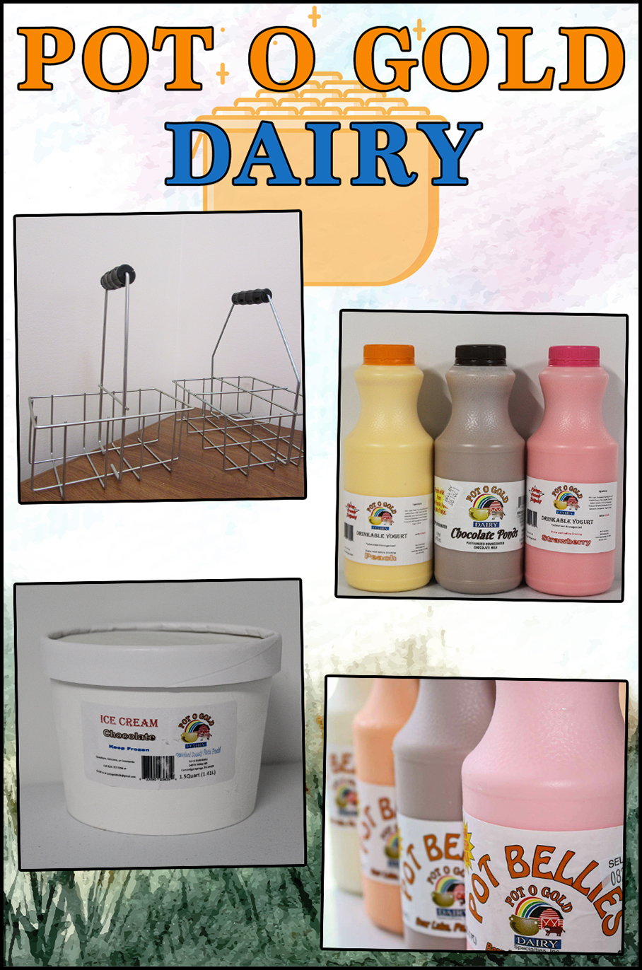 Collage of Pot O Gold Dairy's Products