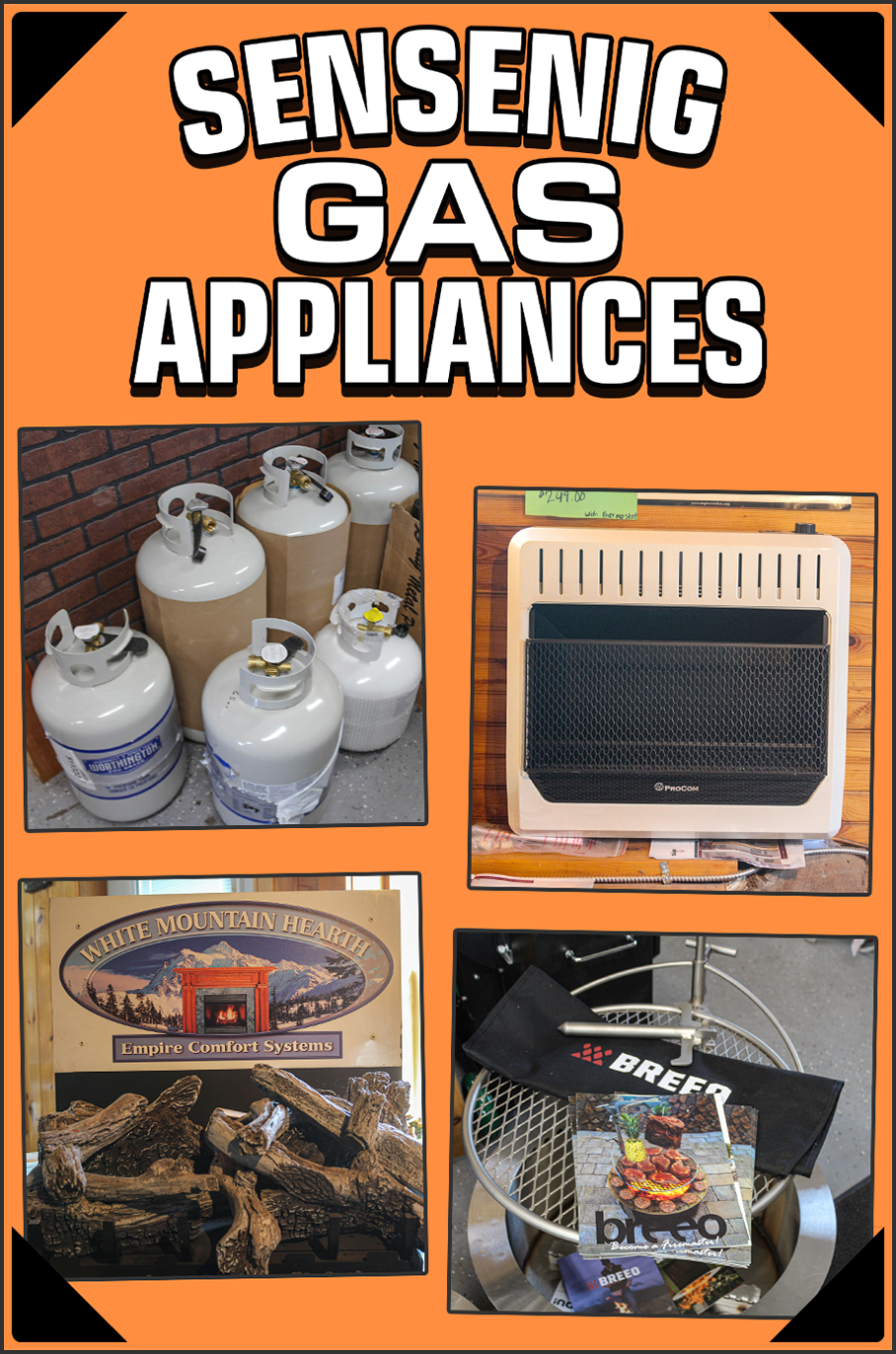 Collage of Sensenig Gas Appliances' Products