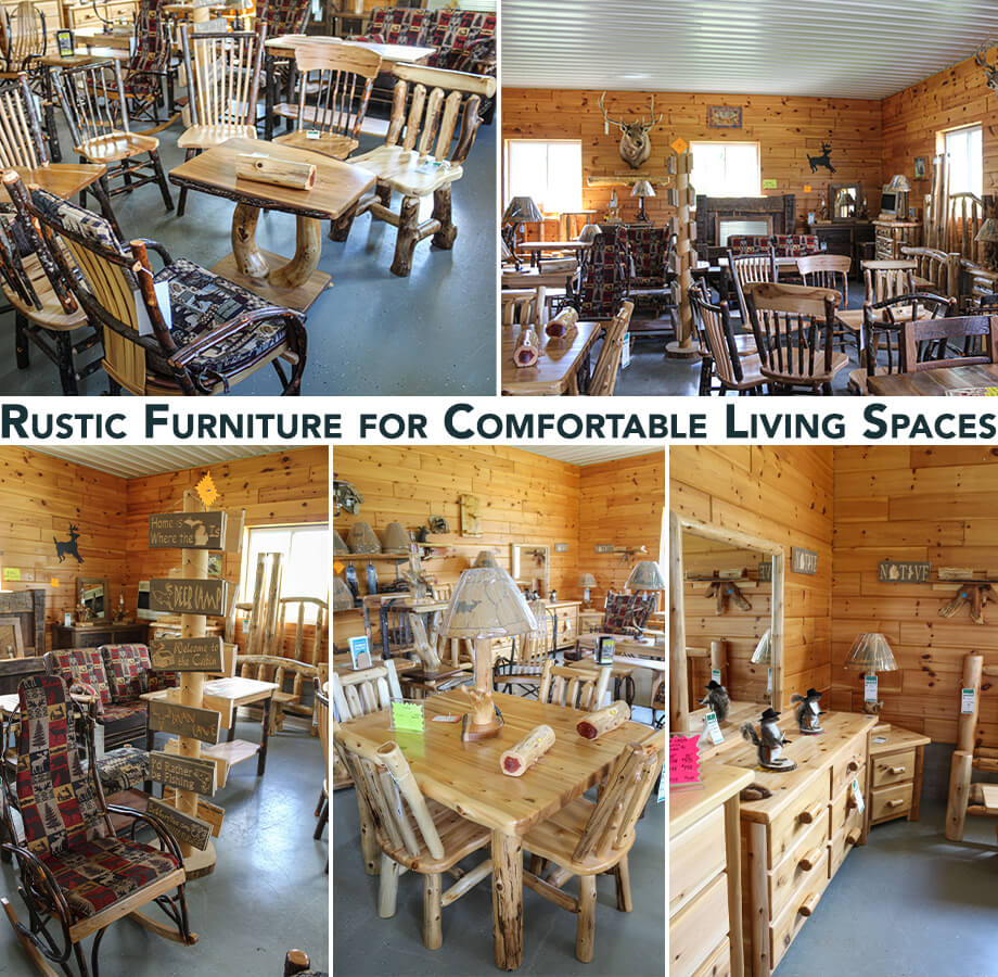 Collage of Rustic Furniture Home Decor's Products