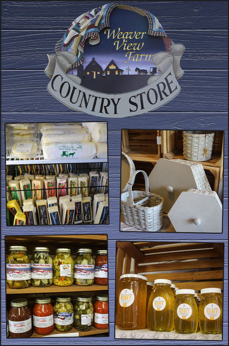 Collage of Weaver View Farms' Products