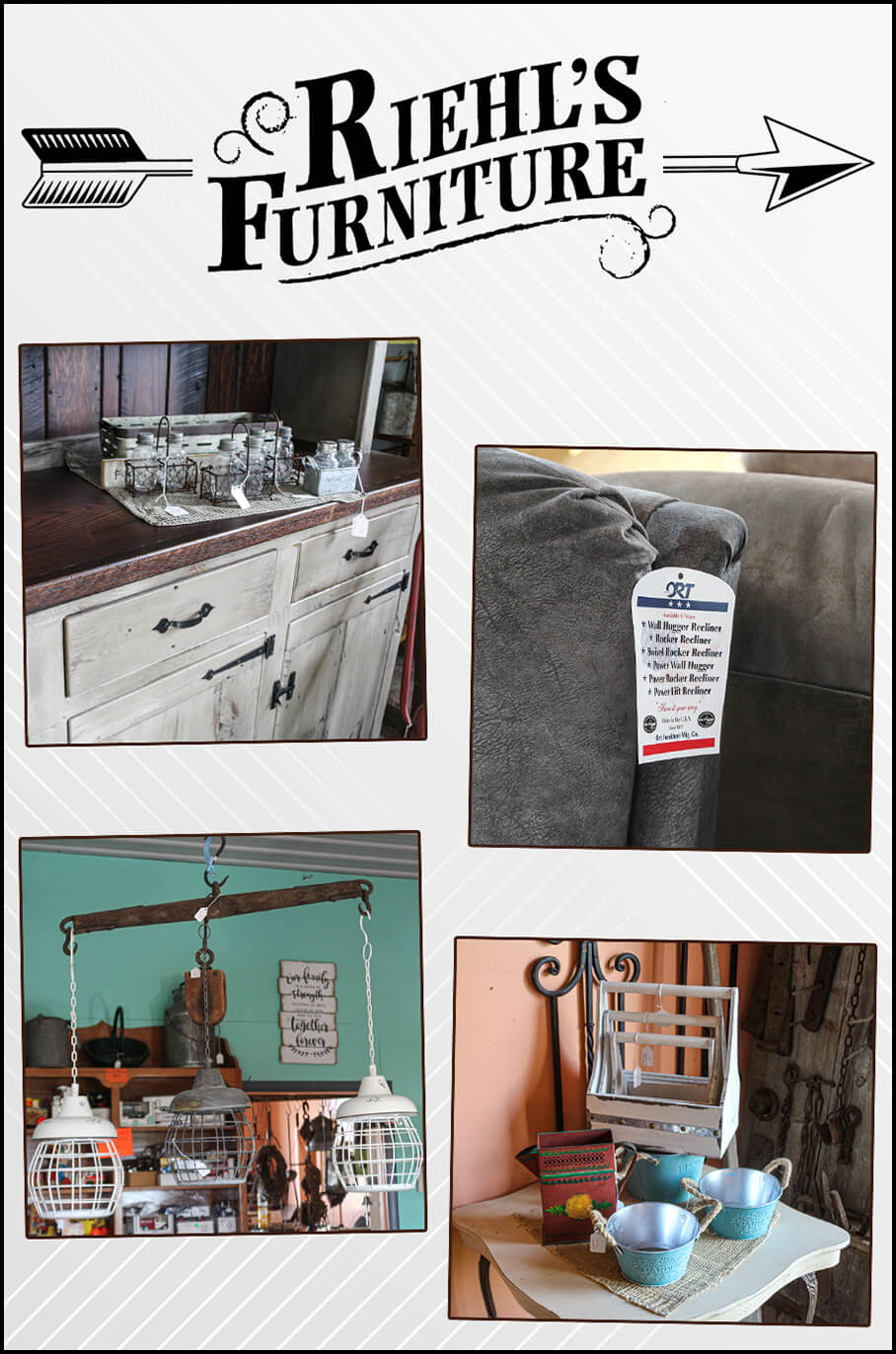 Collage of Riehl's Furniture's Products