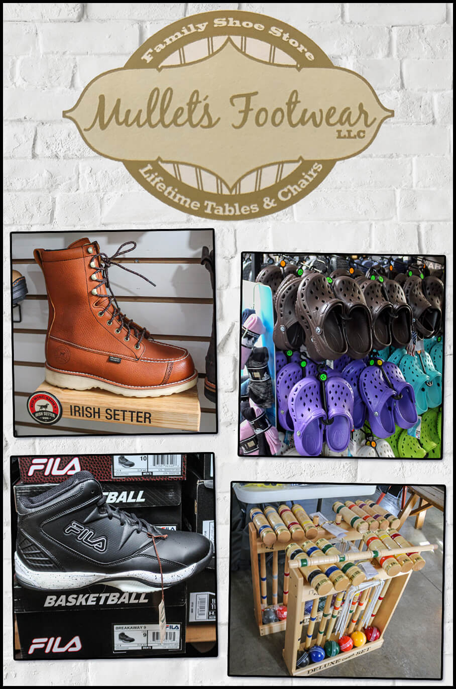 Collage of Mullet's Footwear's Products