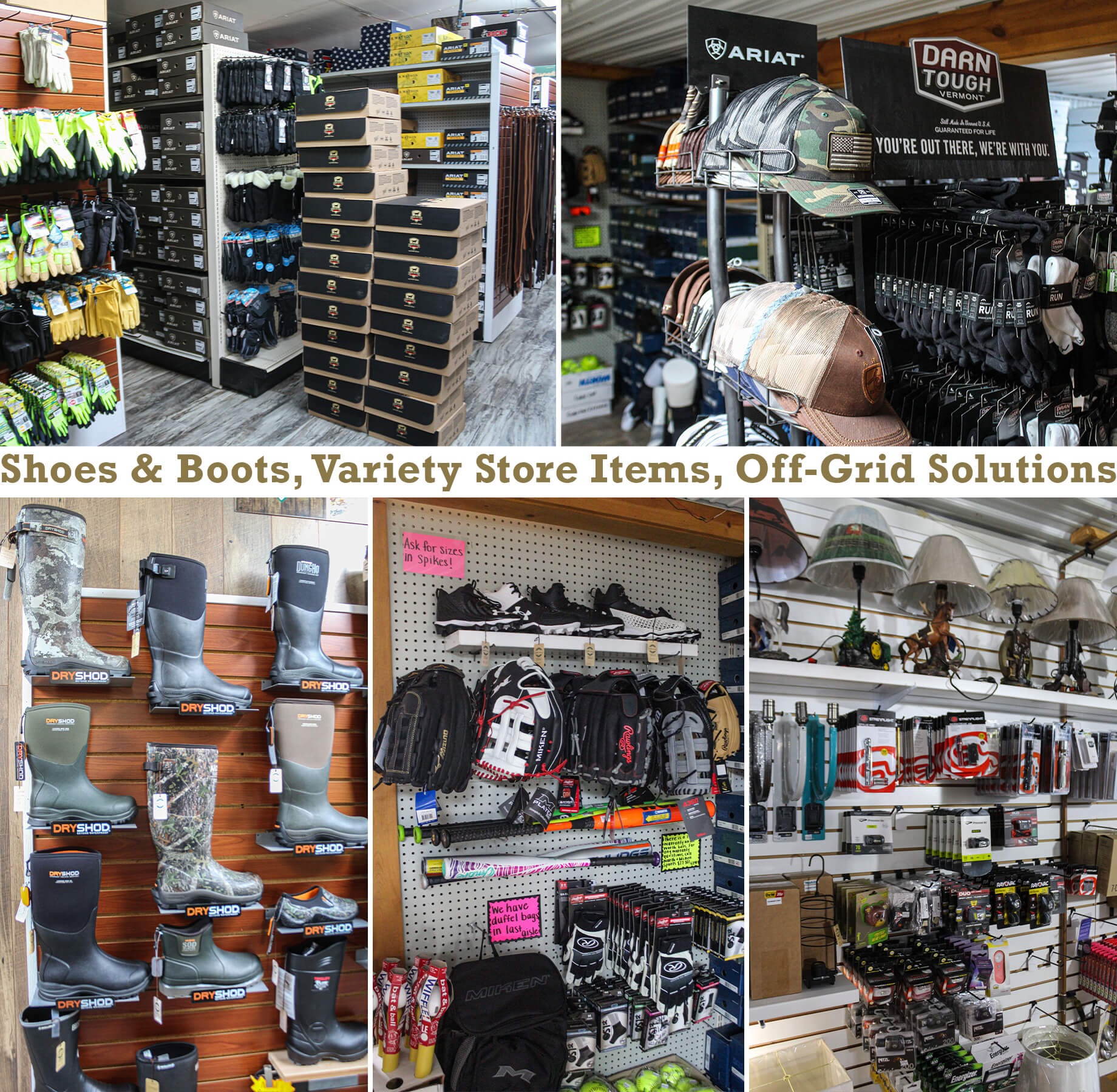 Collage of Mullet's Footwear's Products