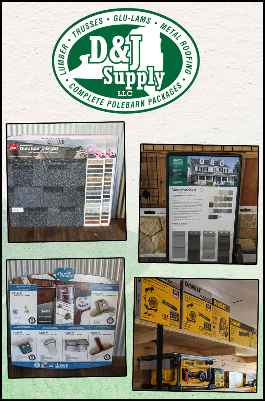 Collage of D&J Supply's Products