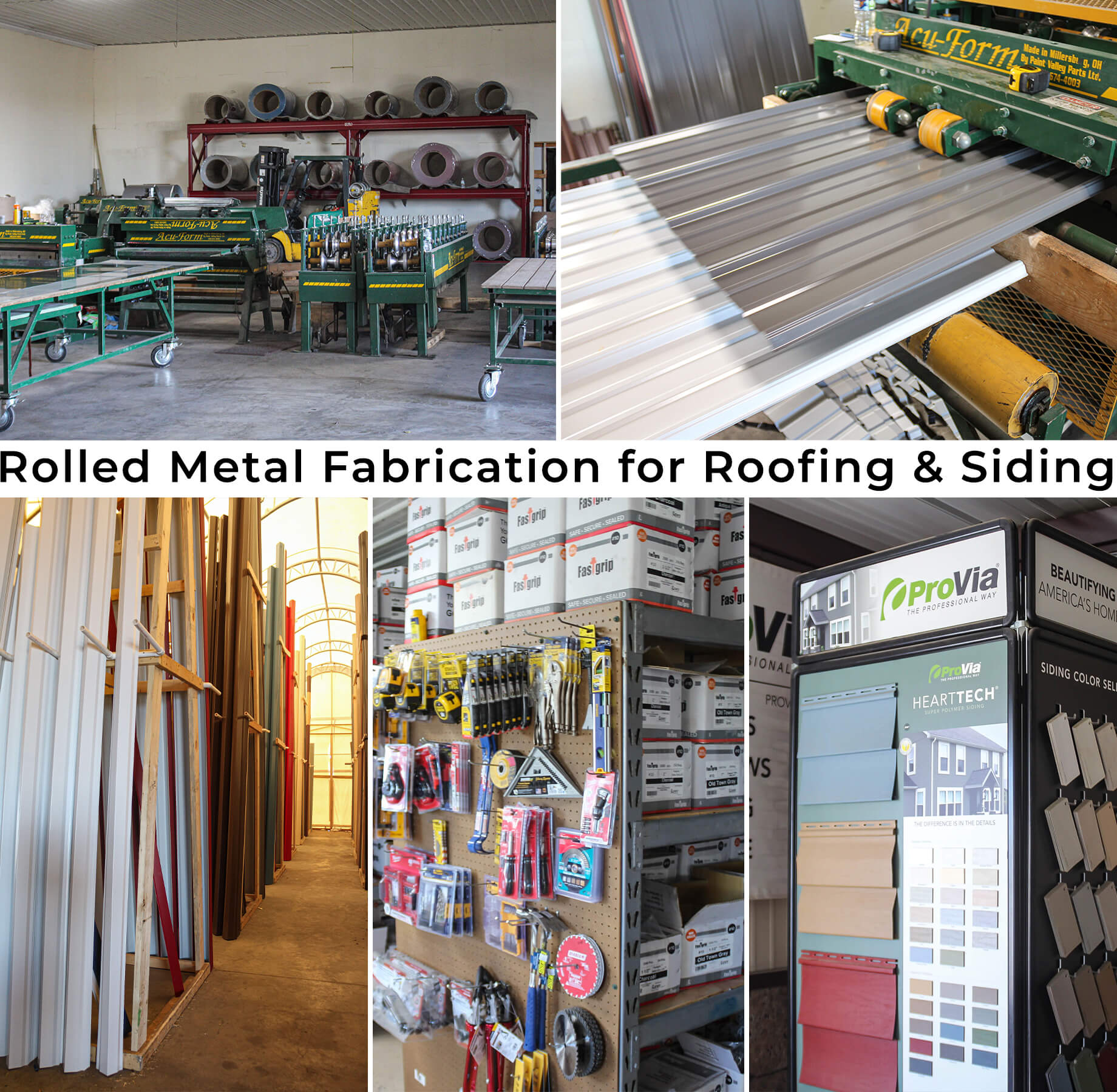 Collage of Sunset Metal Roofing & Siding's Products