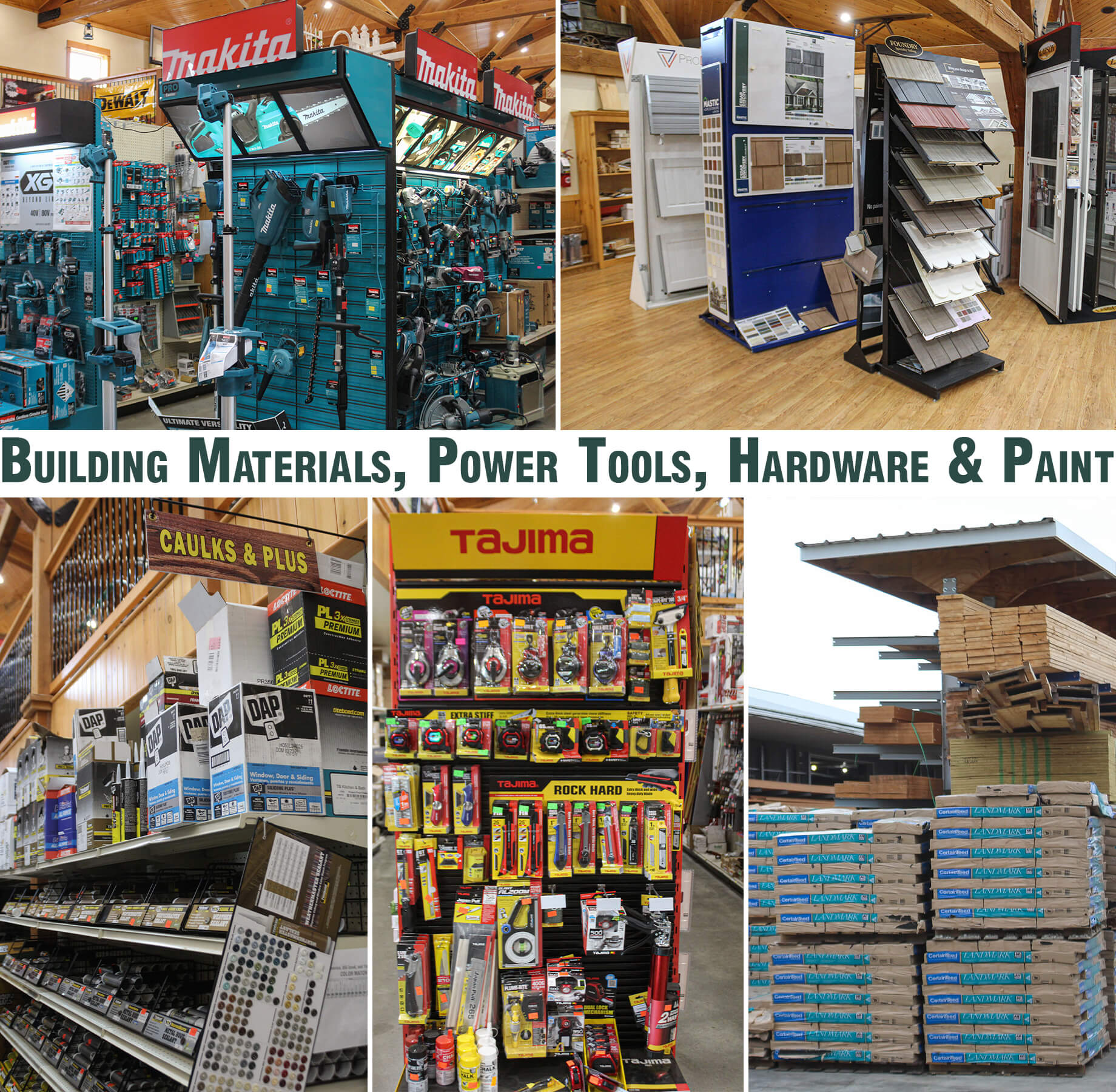 Collage of Graber Farm Building Supply's Products