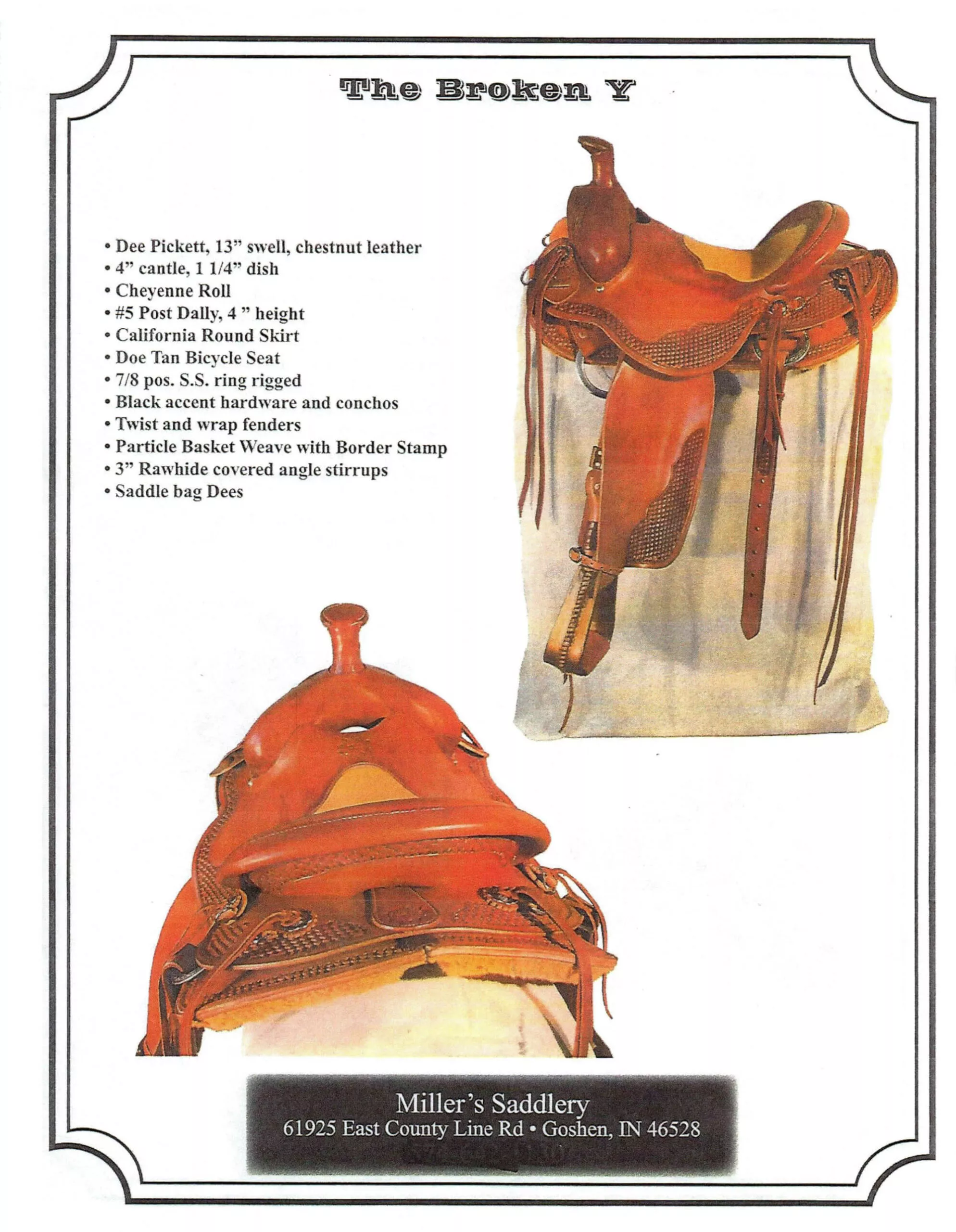 Miller's Saddlery Just Plain Business