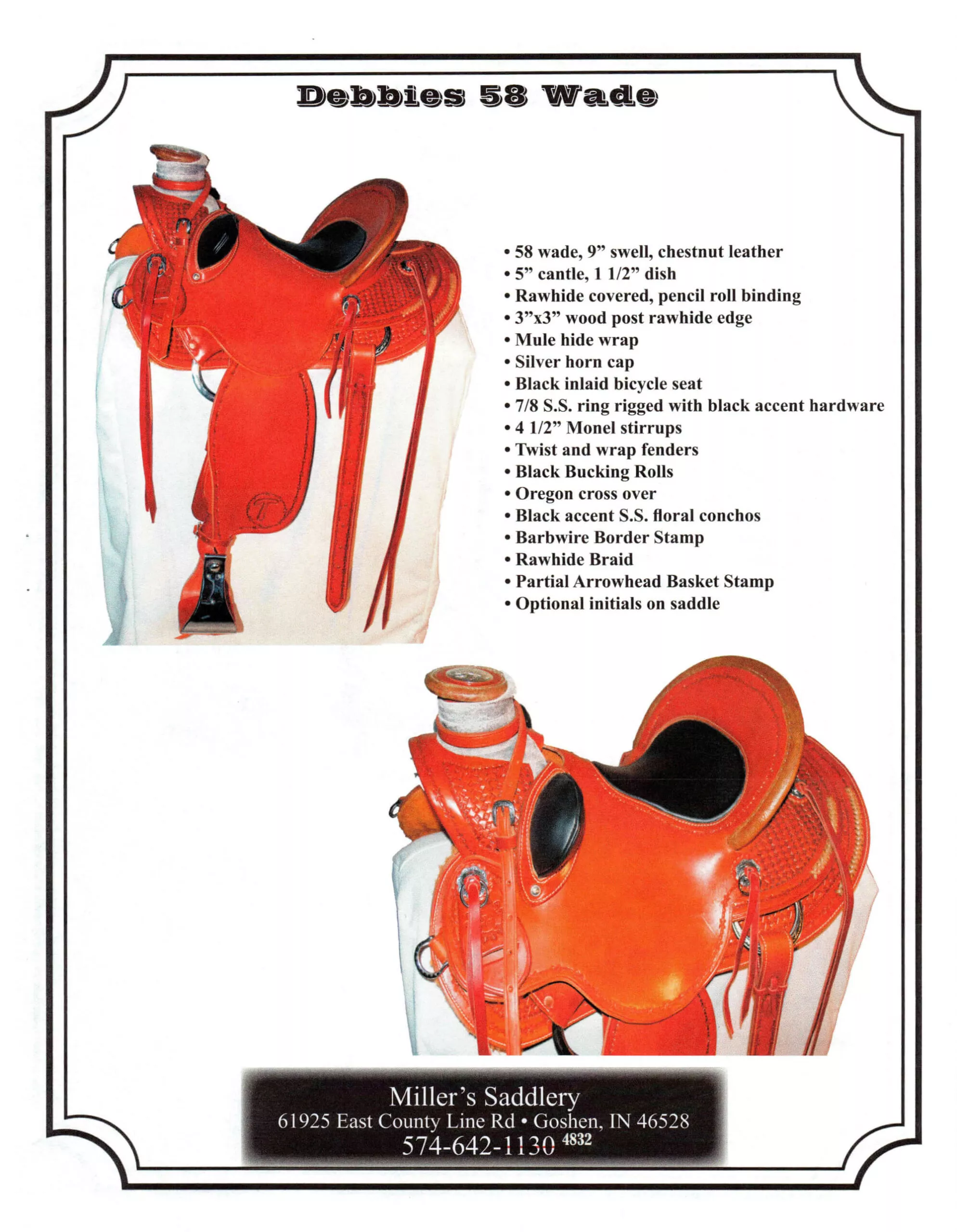 Miller's Saddlery Just Plain Business