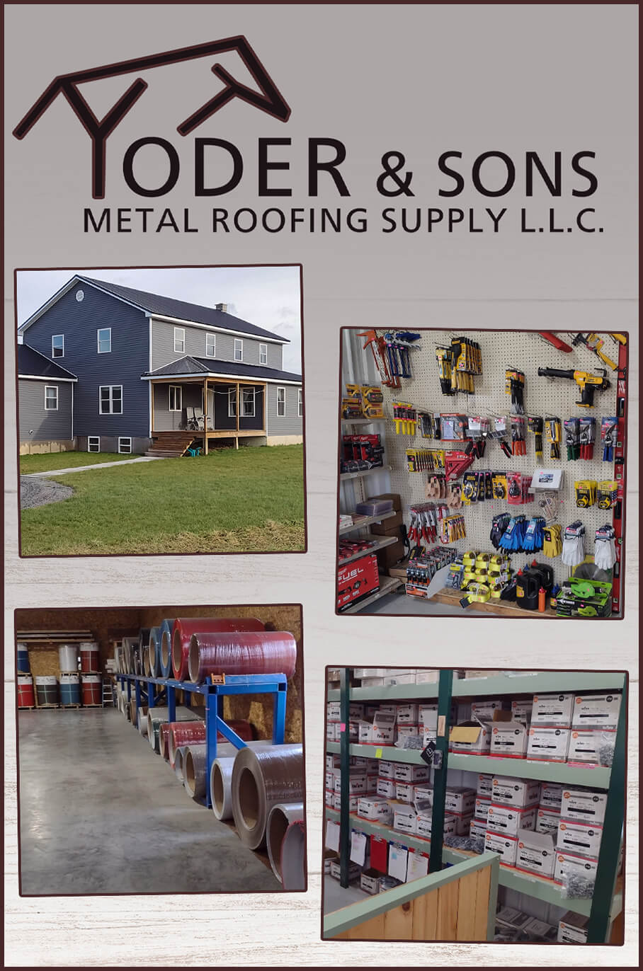 Collage of Yoder & Sons Metal Roofing Supply L.L.C.'s  Products