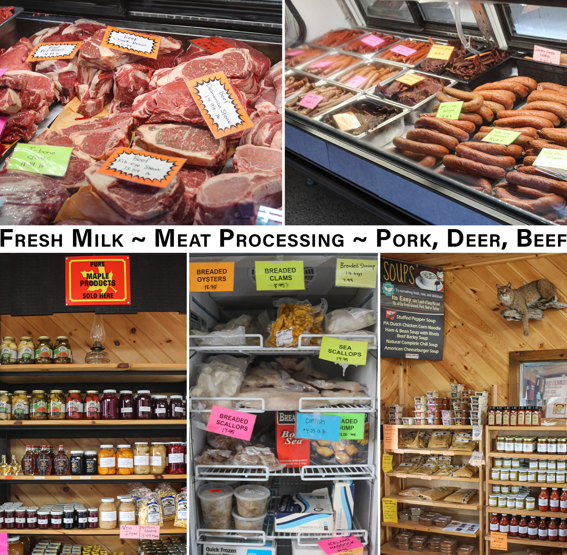 Collage of Stoltzfus Butcher Shop's Products