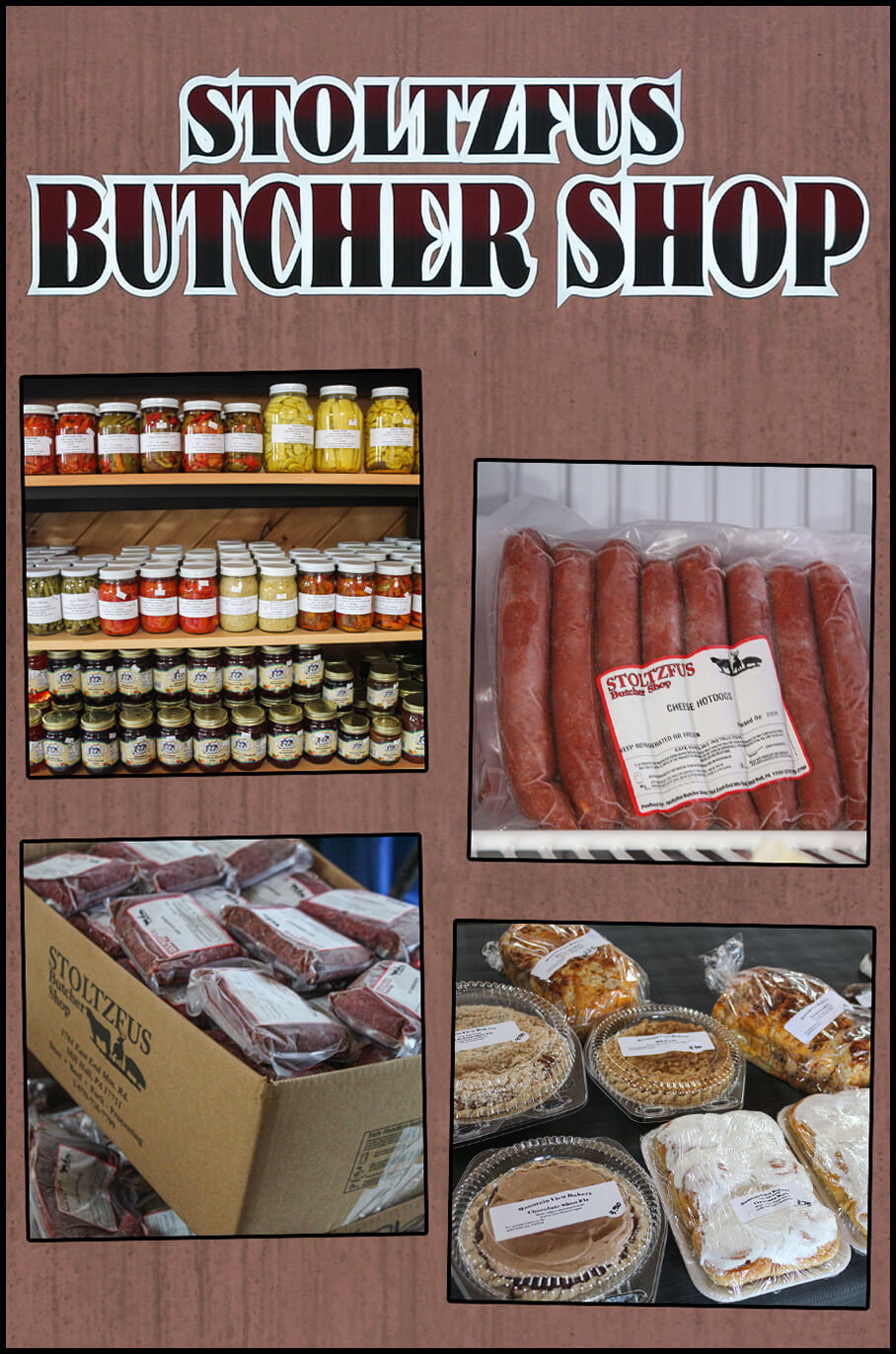 Collage of Stoltzfus Butcher Shop's Products