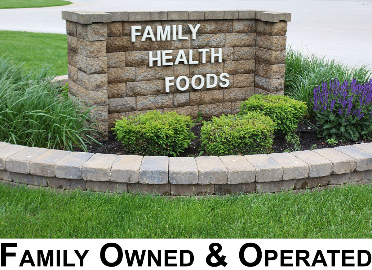 Family Health Foods' Roadside Sign