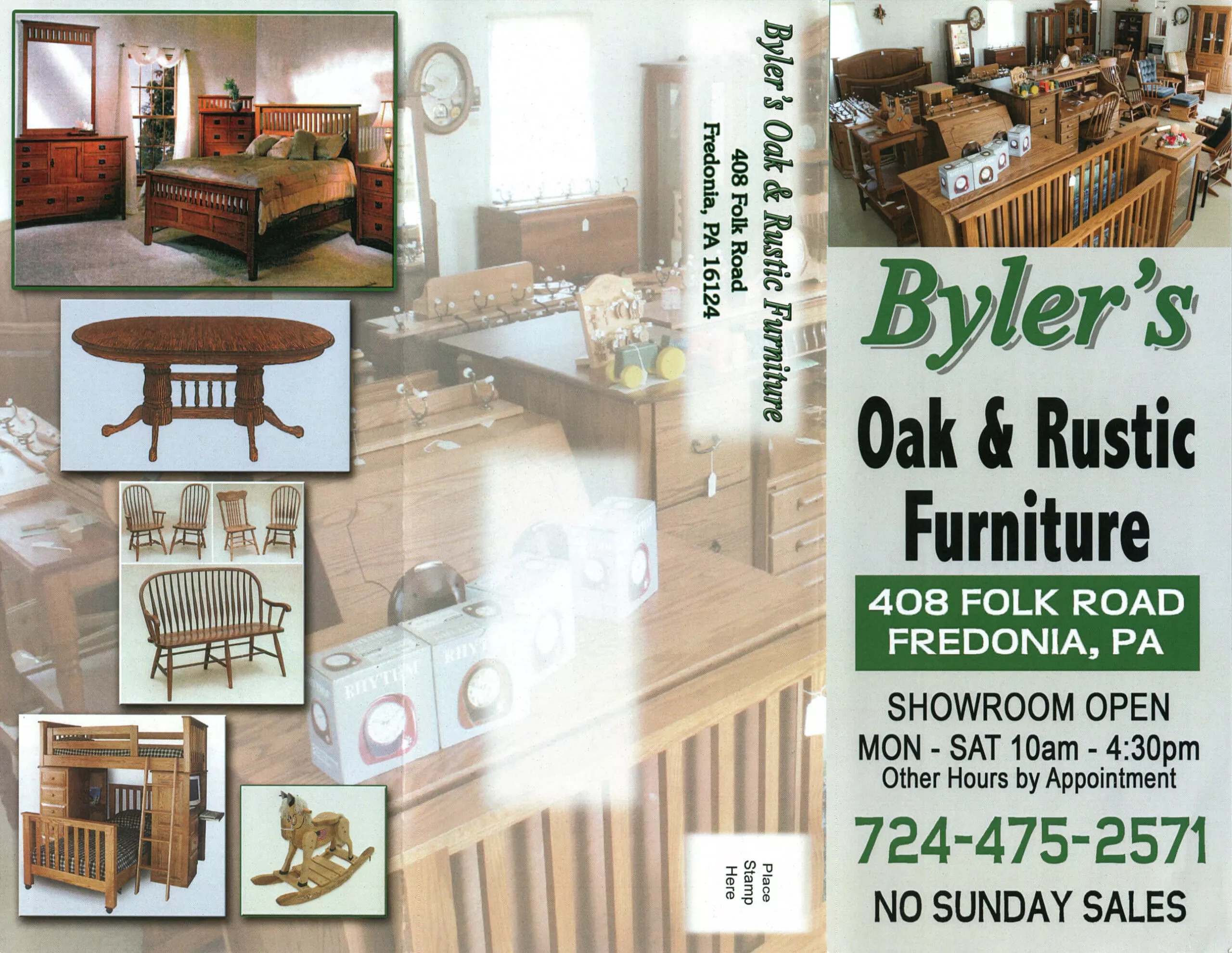 Bylers Oak & Rustic Furniture Just Plain Business