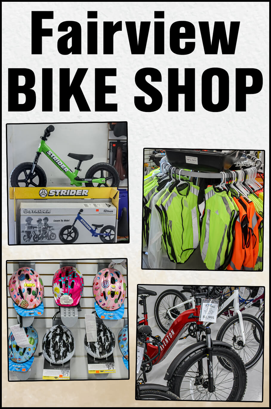 Collage of Fairview Bike Shop's Products