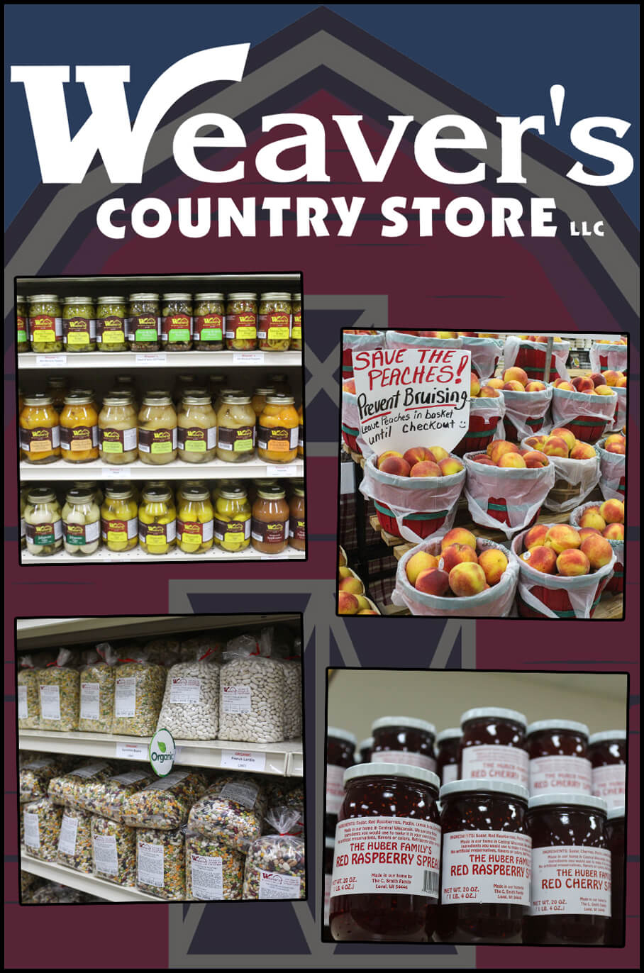 Collage of Weaver's Country Store's Products