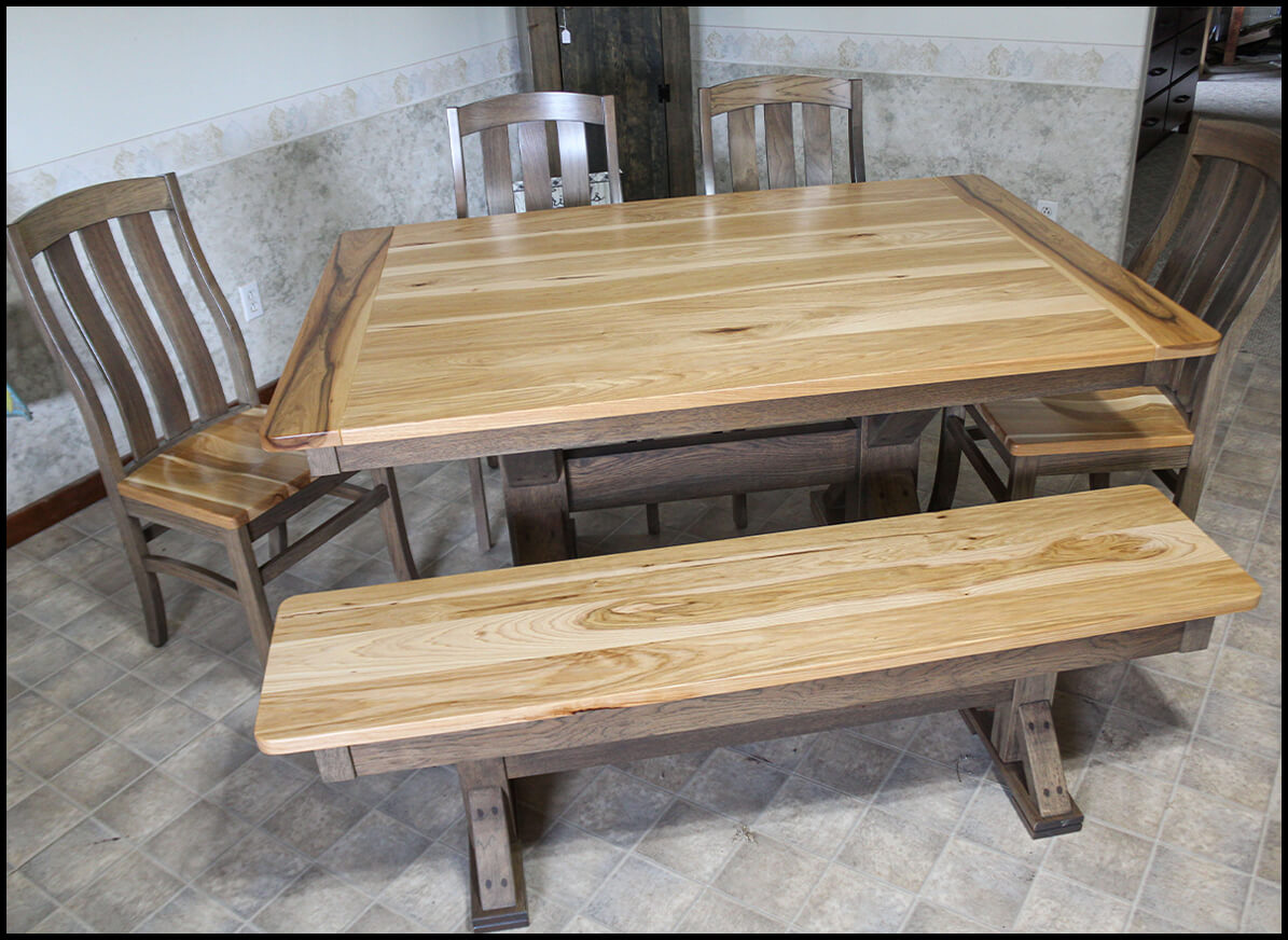 Hardwood Table and Chair Set at Furniture Shop