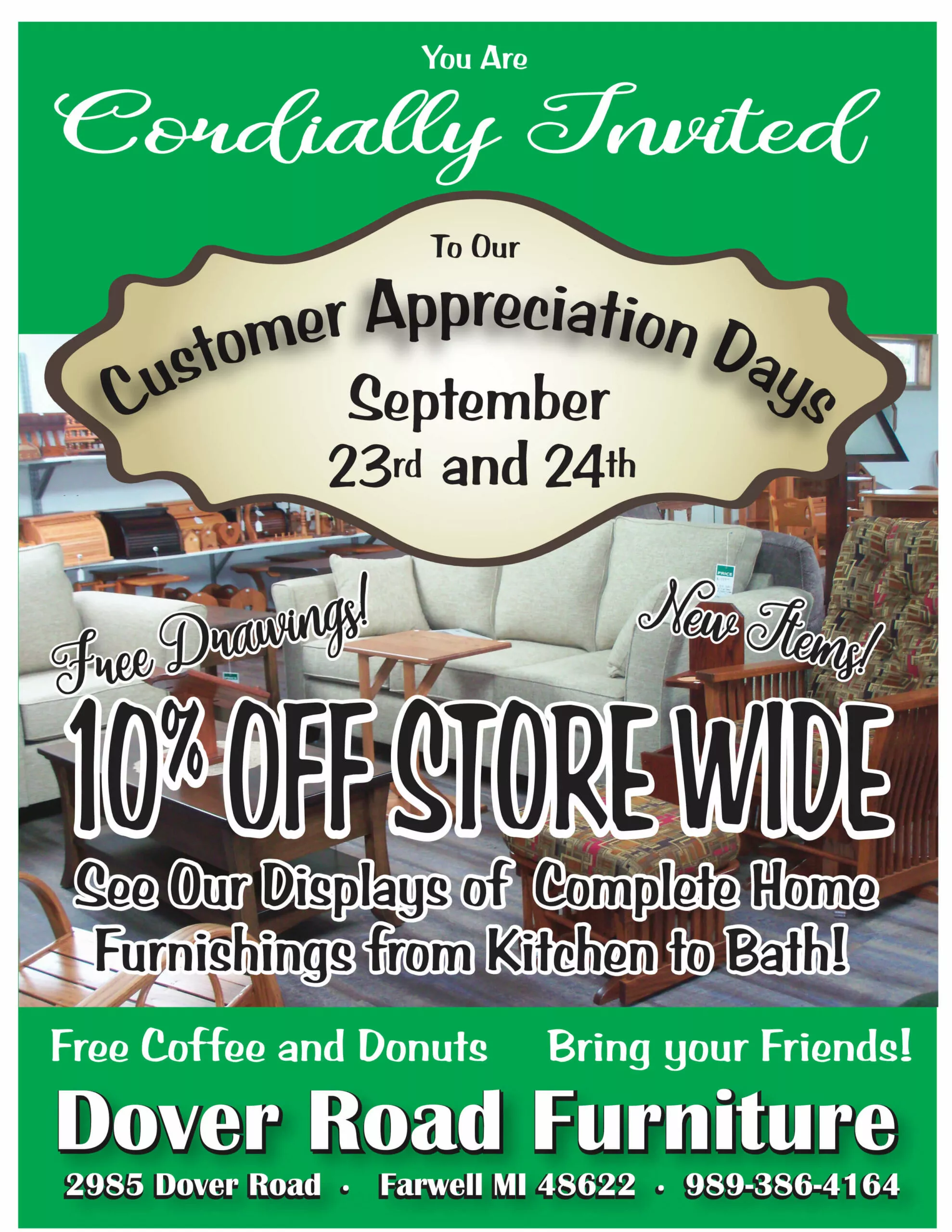 Dover Road Furniture Farwell Michigan