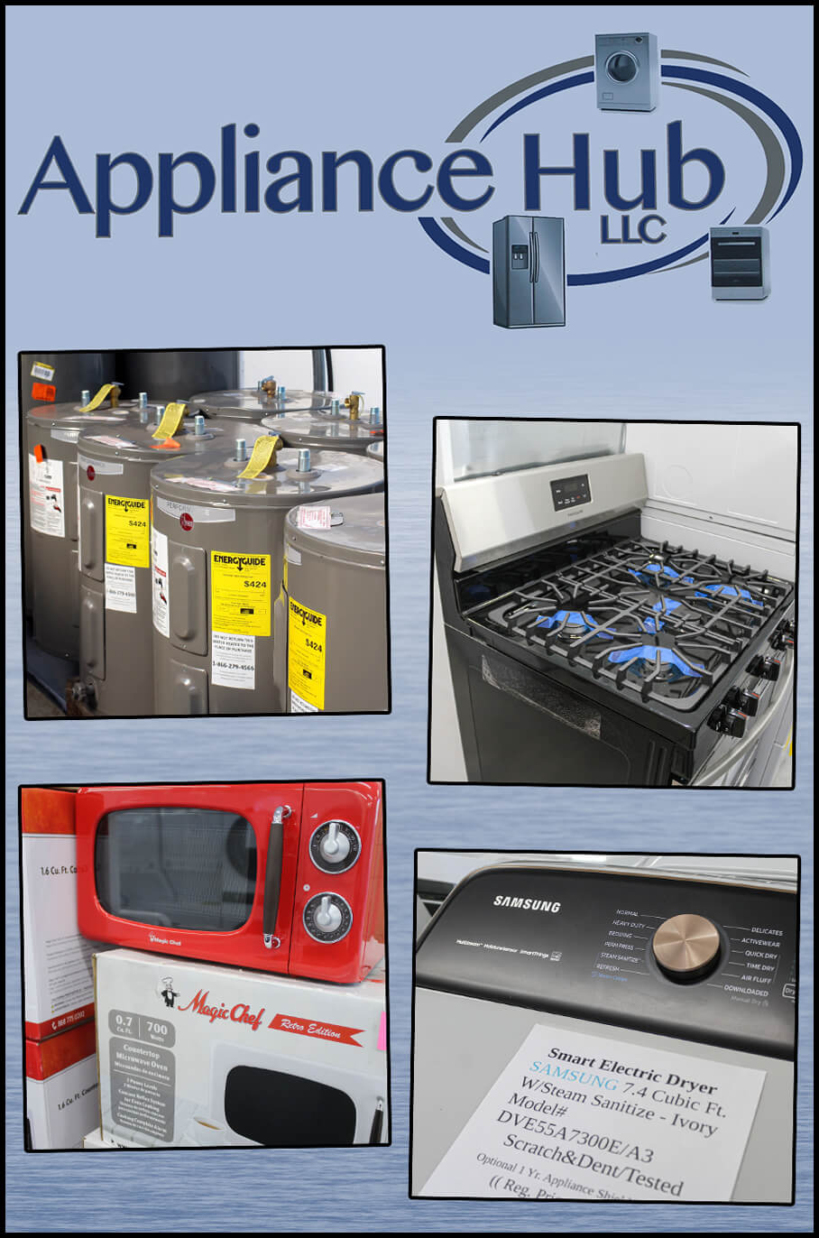 Collage Featuring Appliance Hub Products