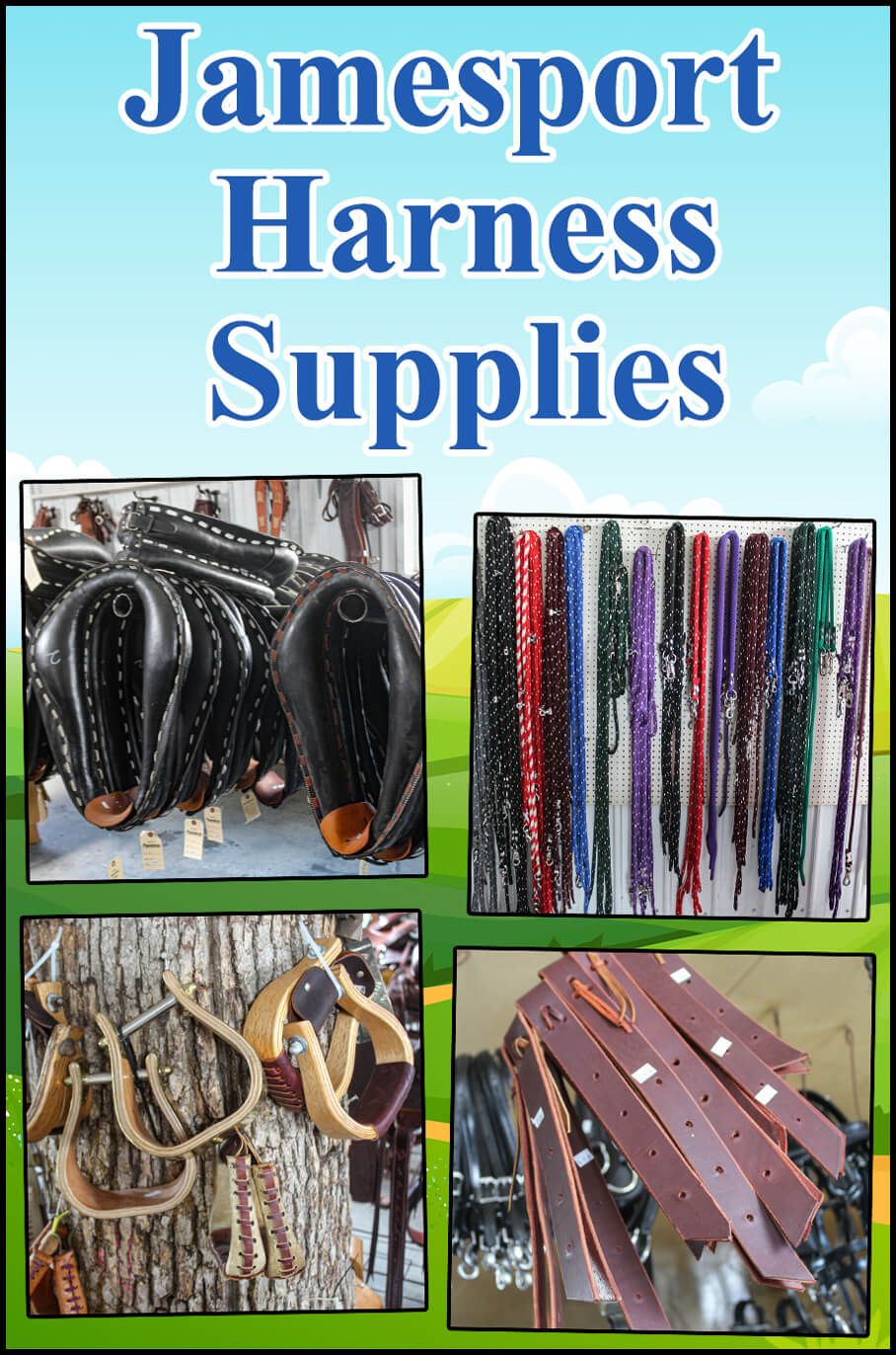 Collage of Jamesport Harness Supplies' Products 