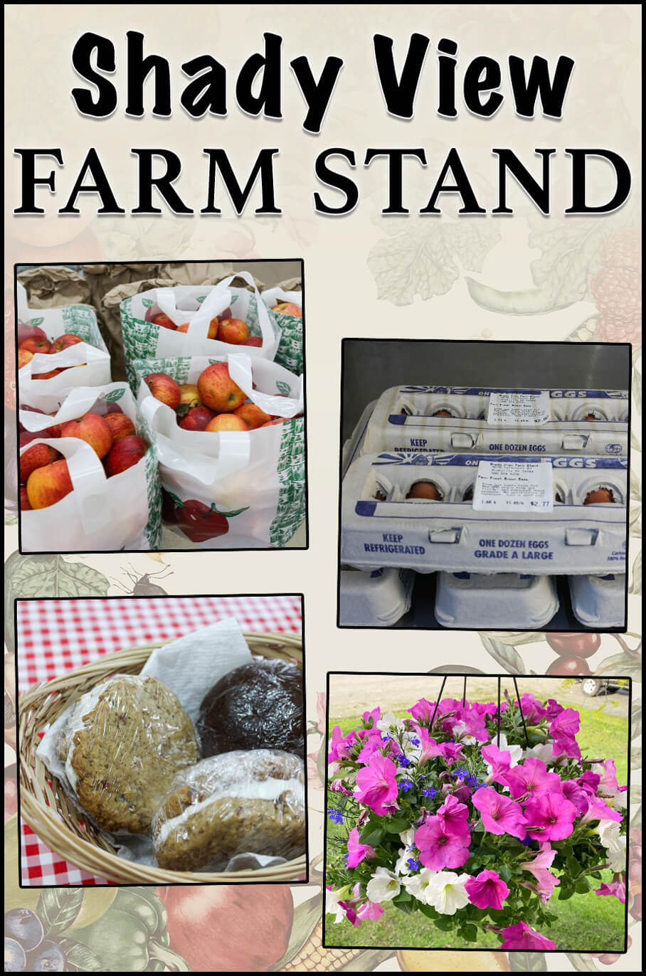 Collage of Shady View Farm Stand's Products