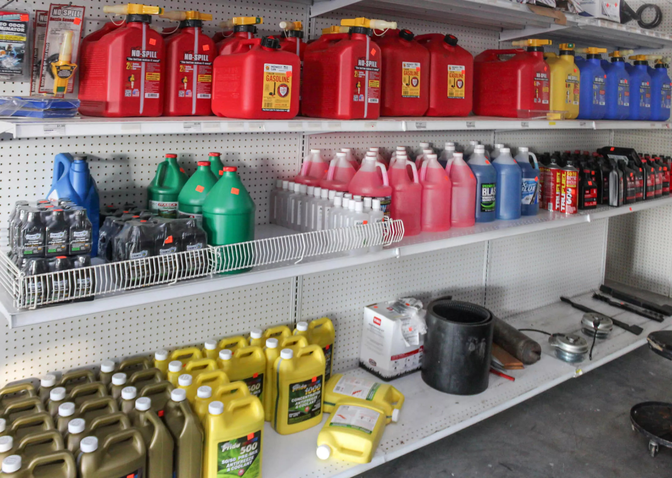 Buel Road Repair Canajoharie, New York Machine Fluids for Small Engines on Store Shelves