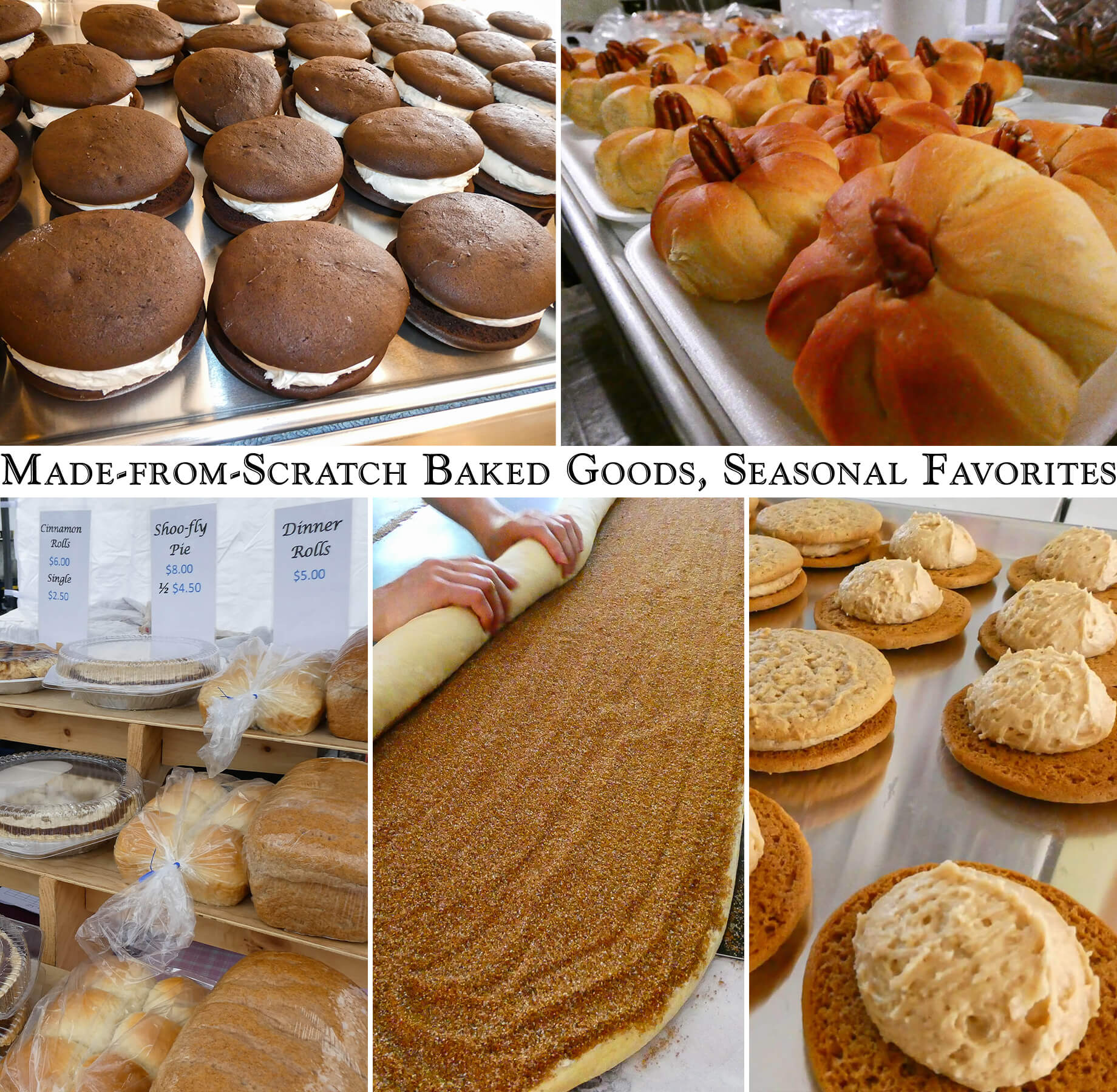 Collage of A&L Baked Goods' Products