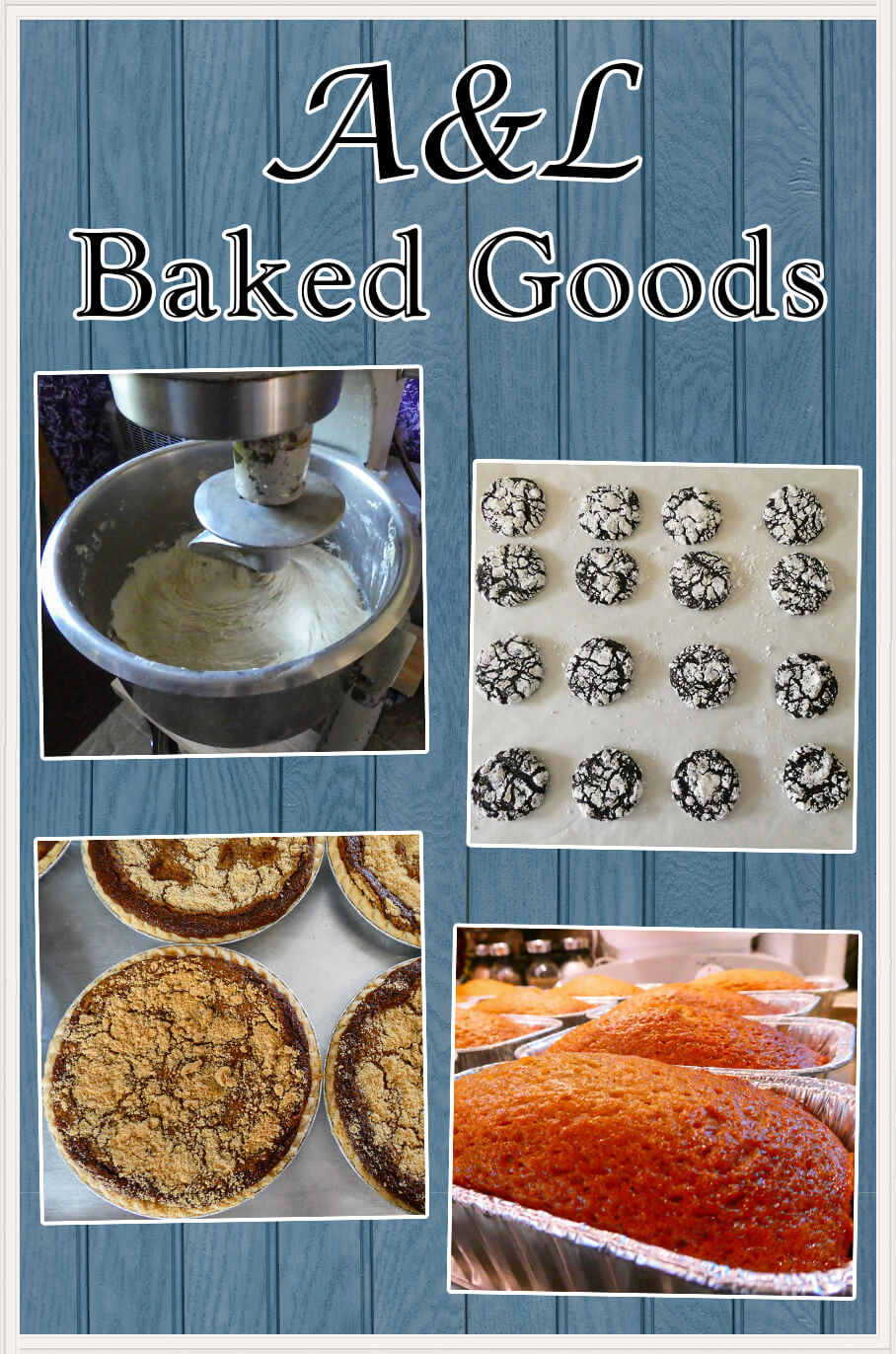 Collage of A&L Baked Goods' Products