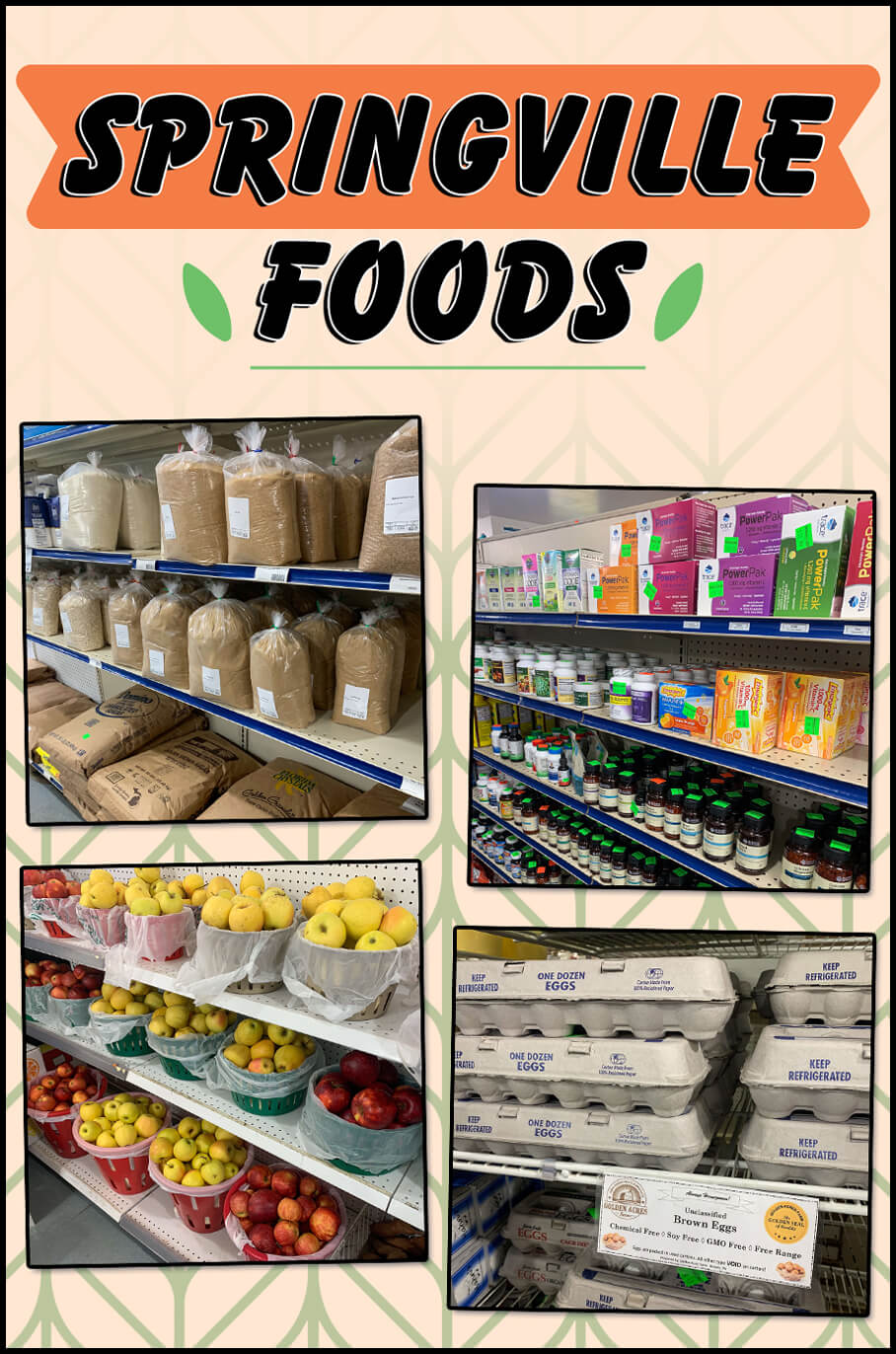 Collage of Springville Foods' Products