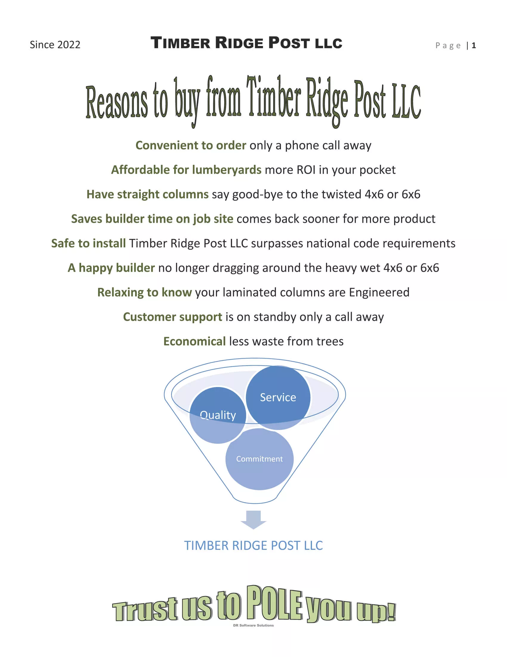 Timber Ridge Post Just Plain Business