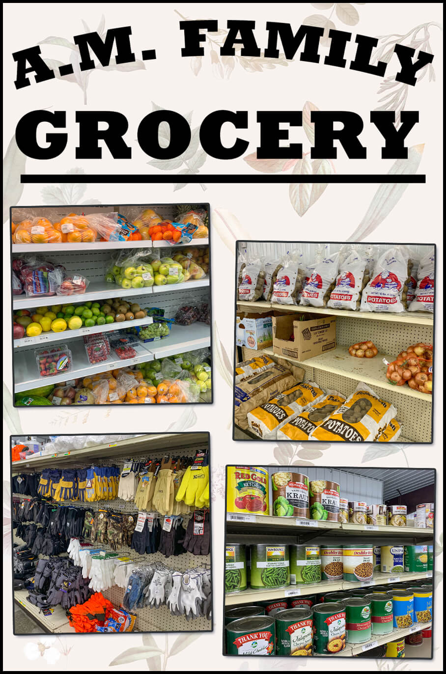 A & M Family Grocery Grabill, IN Collage of A & M Family Grocery's Products