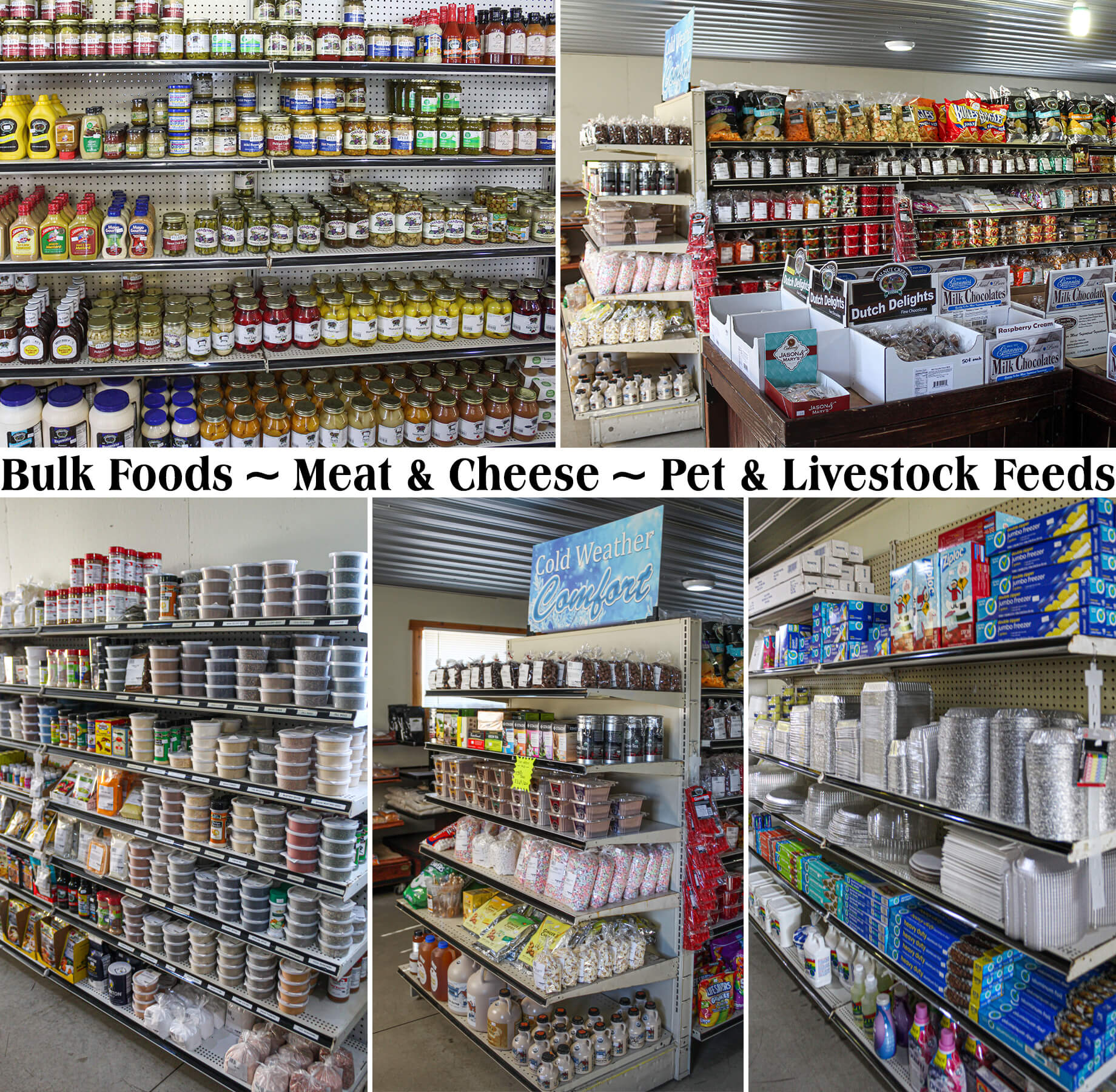 Cherokee Lane Grocery Huntsville, Ohio Collage of Cherokee Lane Grocery's Products