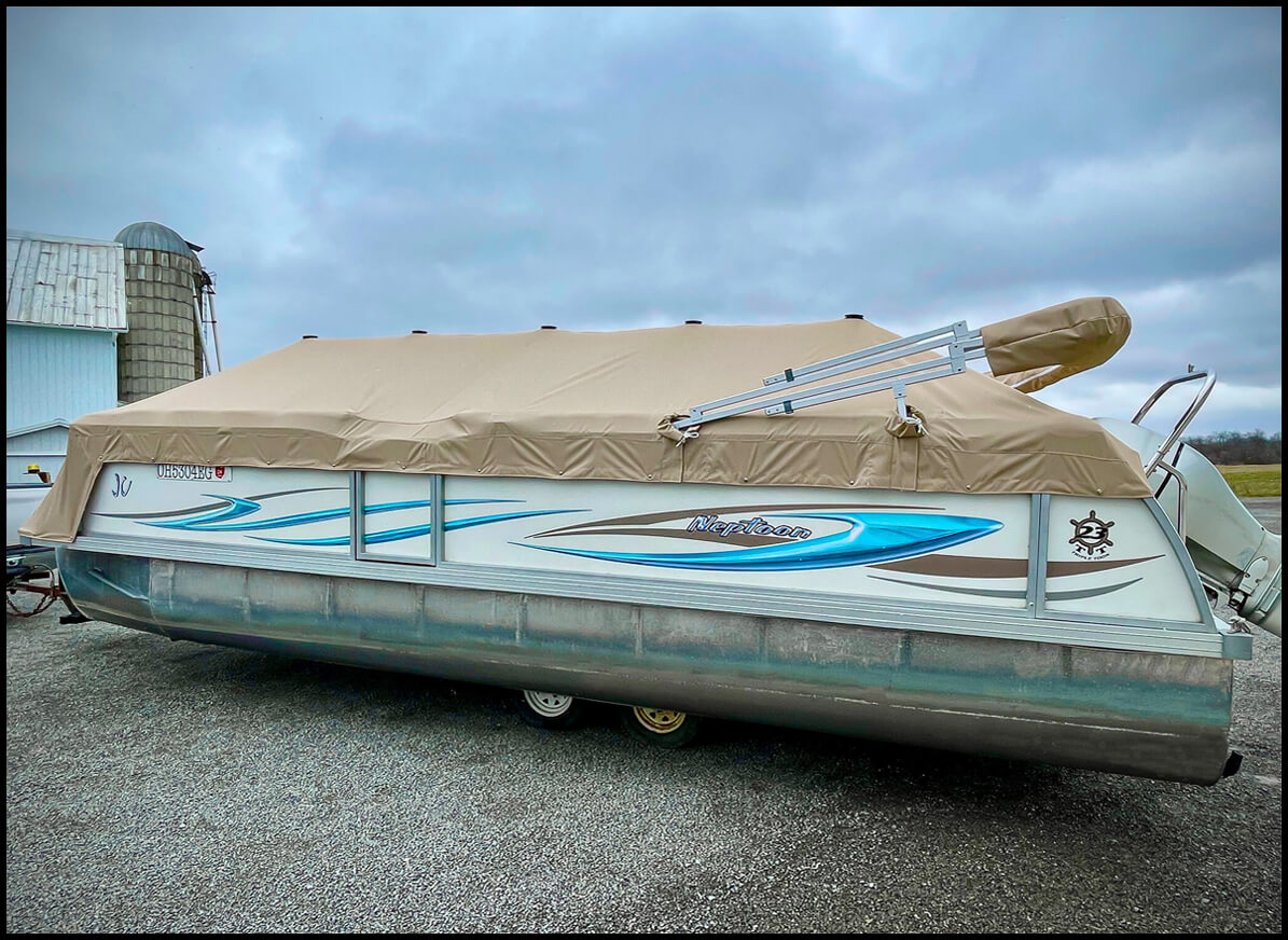 Boat Covered by Canvas By Magi Canvas LLC