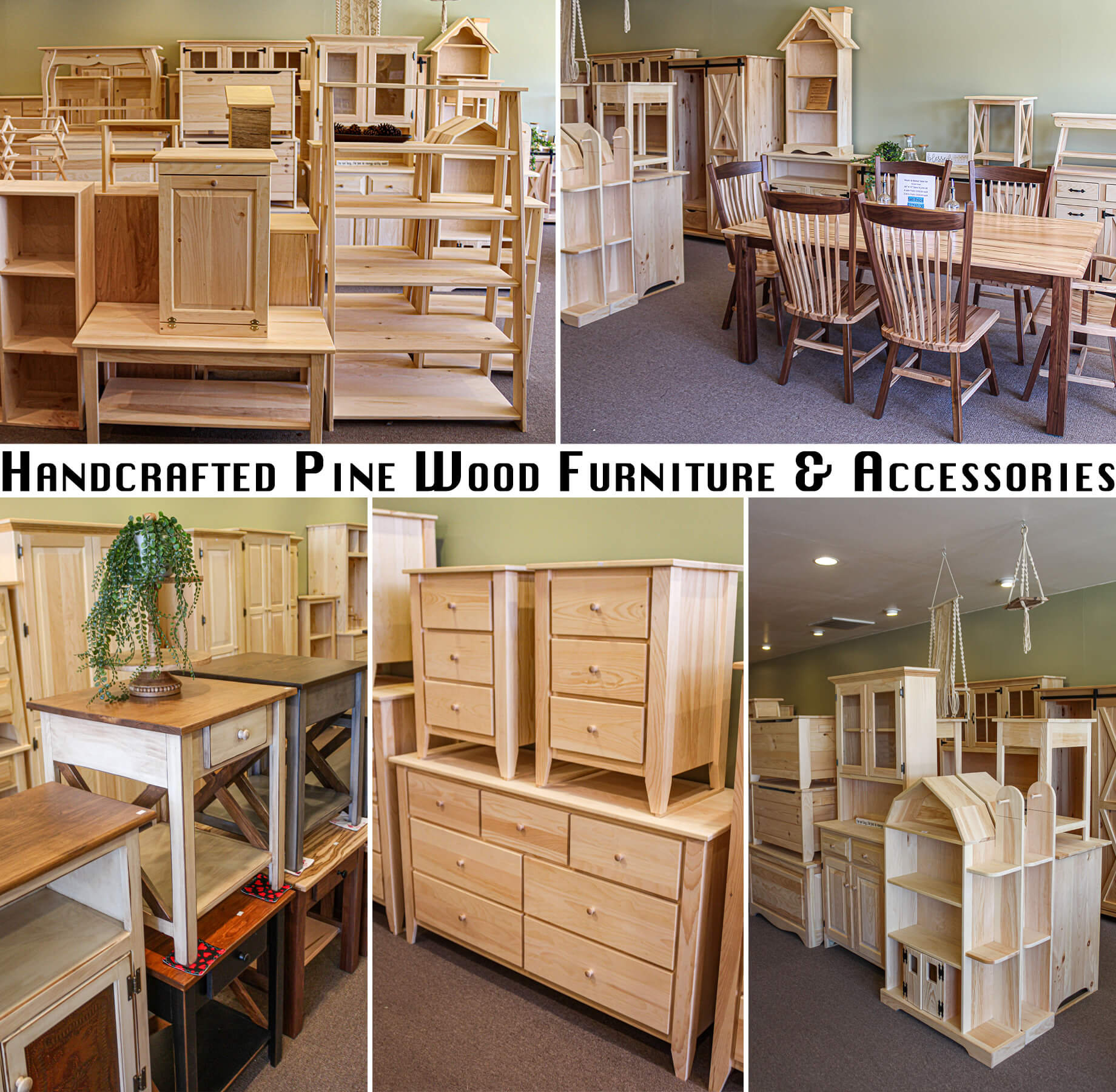 Collage of Plain Pine Furnishings Products