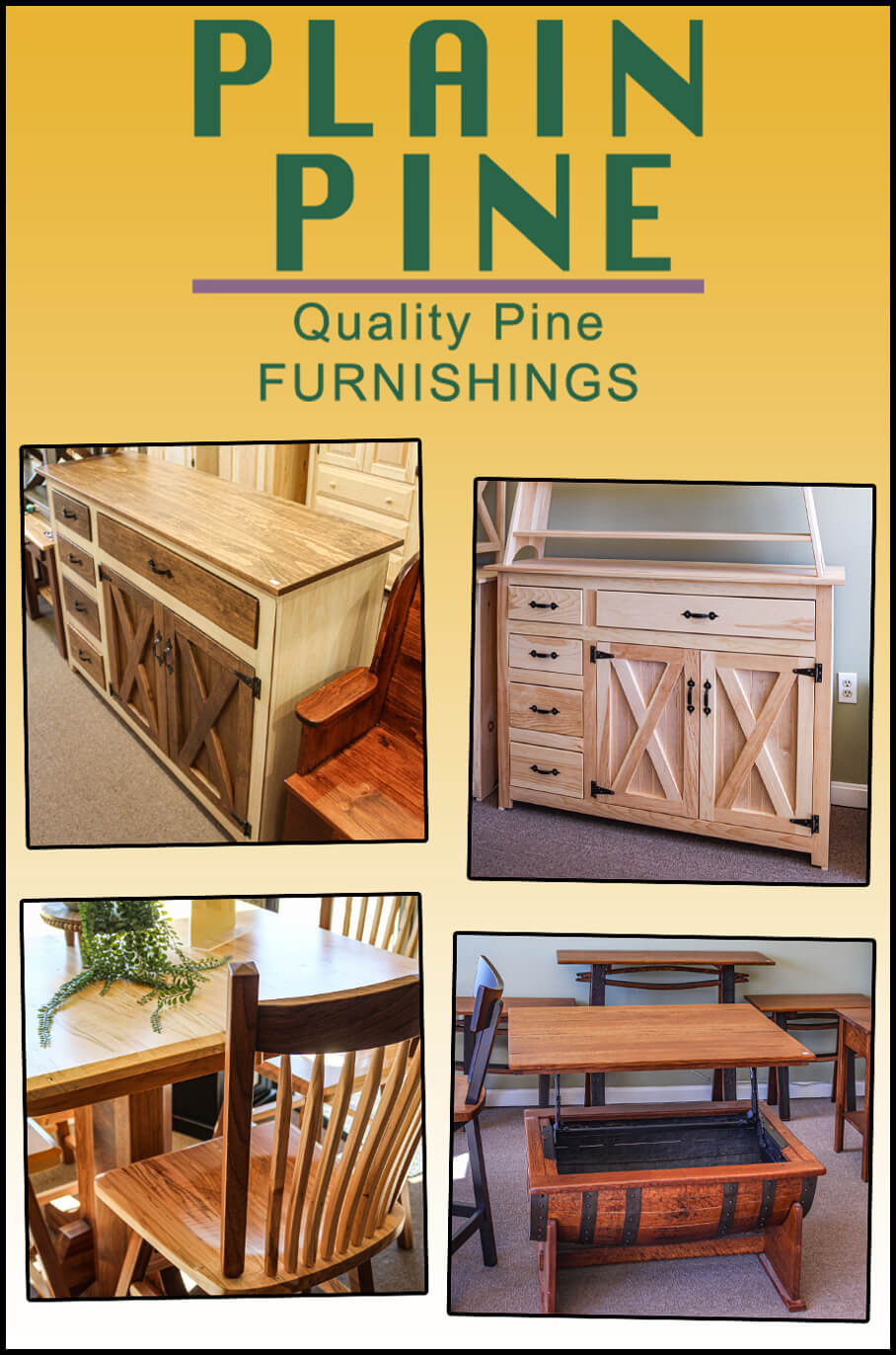 Collage of Plain Pine Furnishings Products