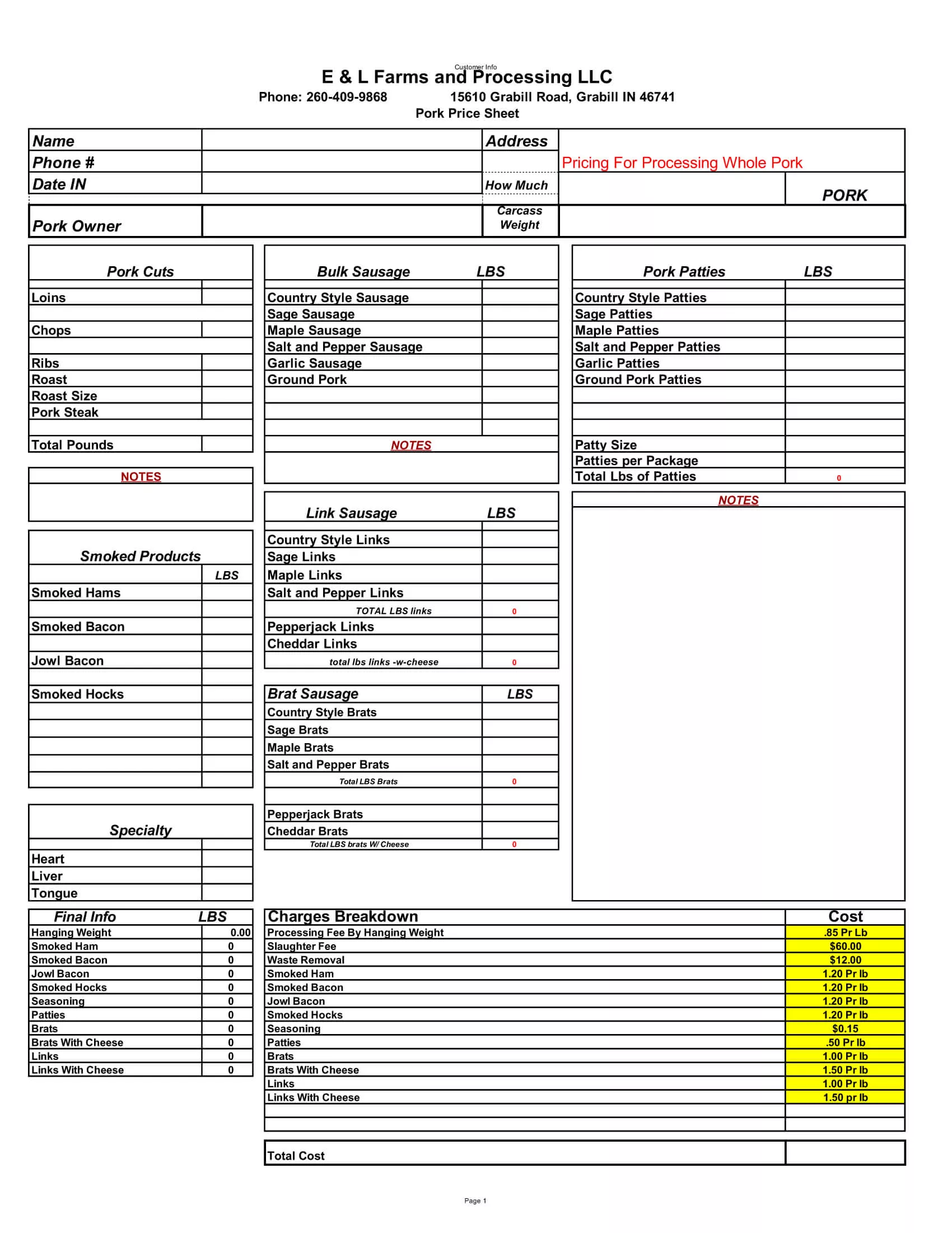 E & L Farms Meat Processing - Just Plain Business