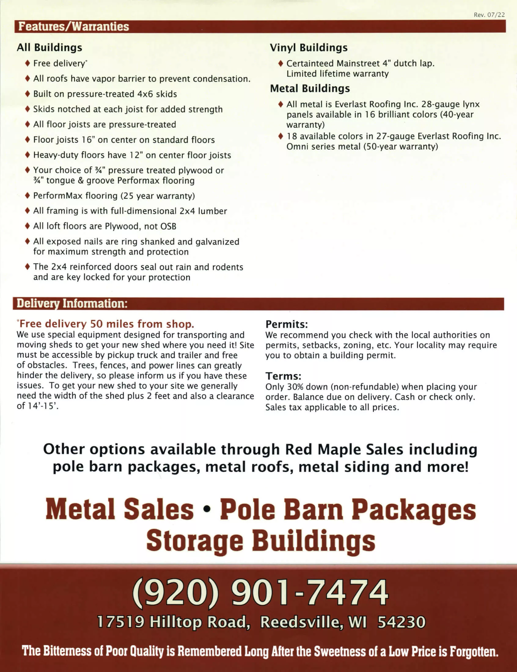 Red Maple Sales Just Plain Business