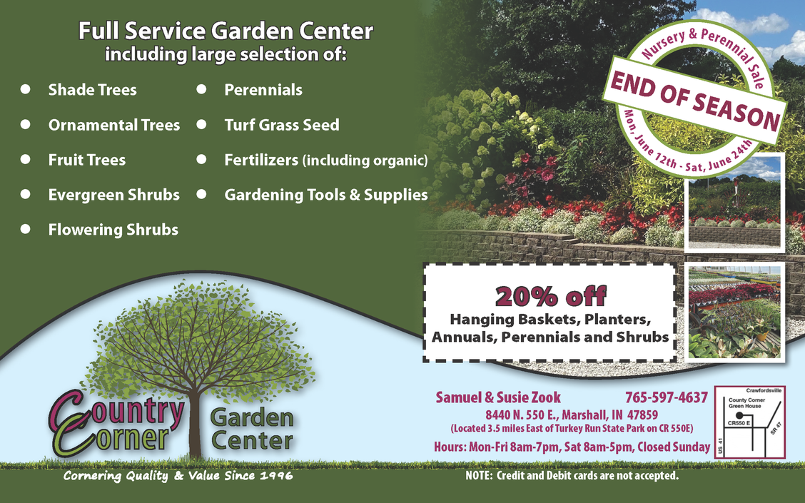 Country Corner Garden Center Marshall Indiana