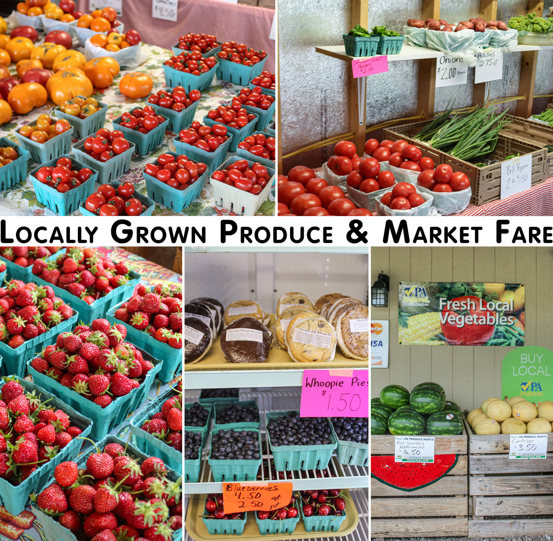 Railside Produce Reinholds PA Collage of Railside Produce's Products