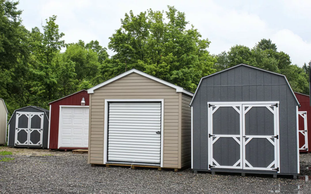 Summit Structures & Outdoor Living Greenville, PA Various Styles of Sheds on Display in Lot