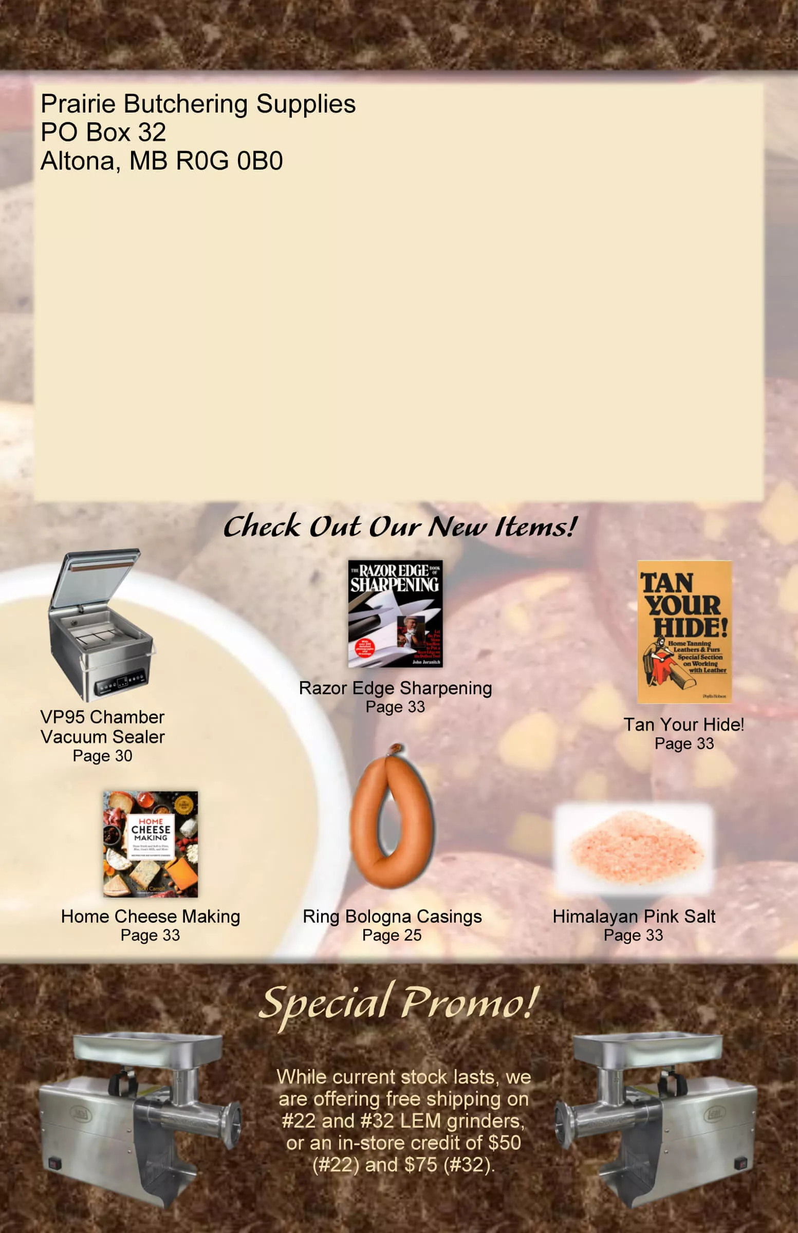 Prairie Butchering Supplies Just Plain Business