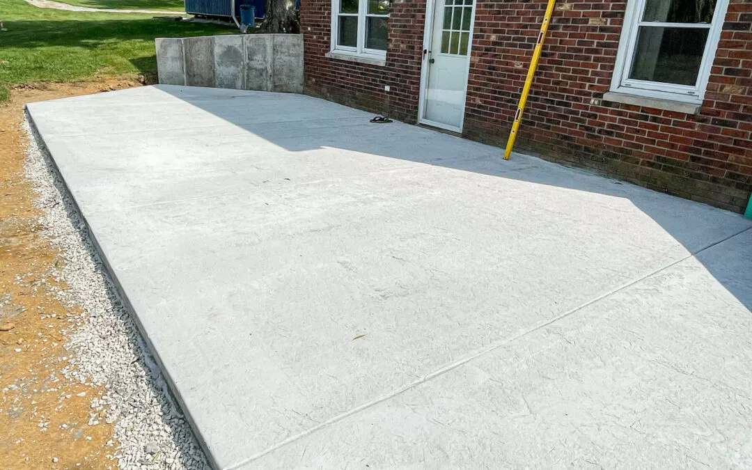J & S Concrete Hawesville, KY Freshly Laid Concrete Patio