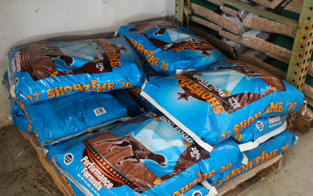 Trenton Farm Supply Trenton KY Large Sacks of Dog Feed at Farm Supply Store