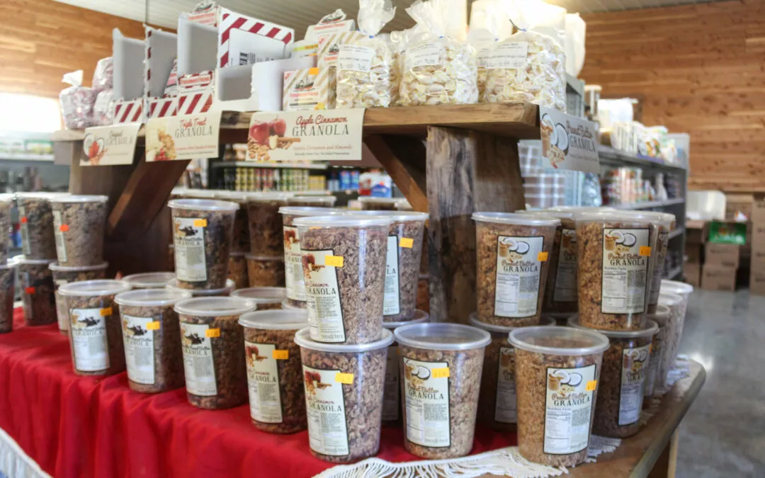 Cedar Grove Market and Bluegrass Hearth & Grill Cerulean KY Homemade Granola at Grocery Store