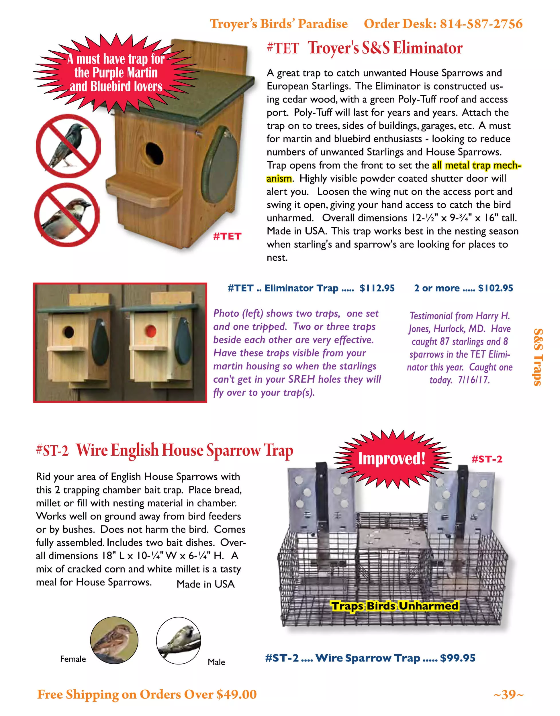 Troyer’s Birds’ Paradise Just Plain Business