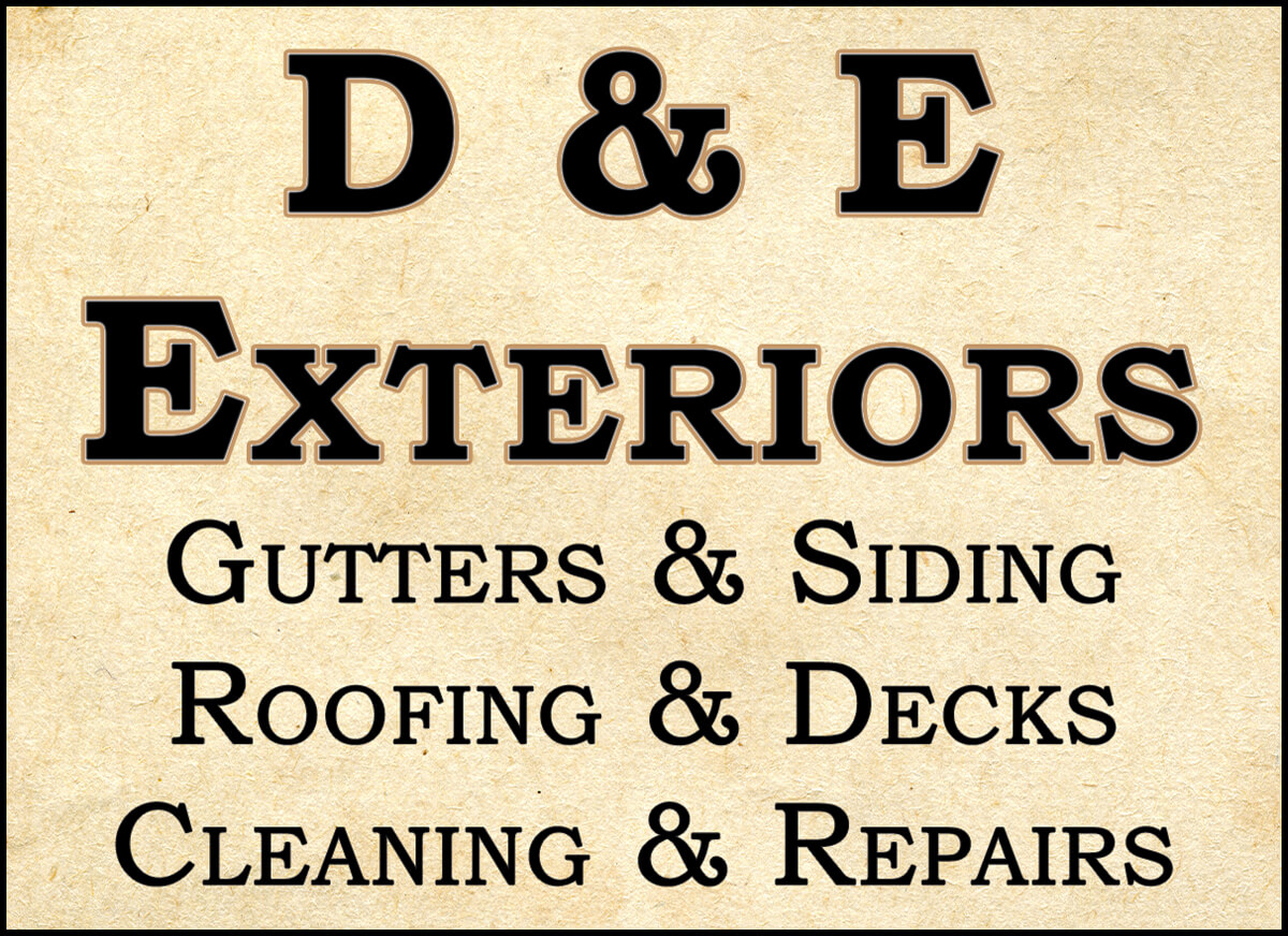 D & E Exteriors' Logo