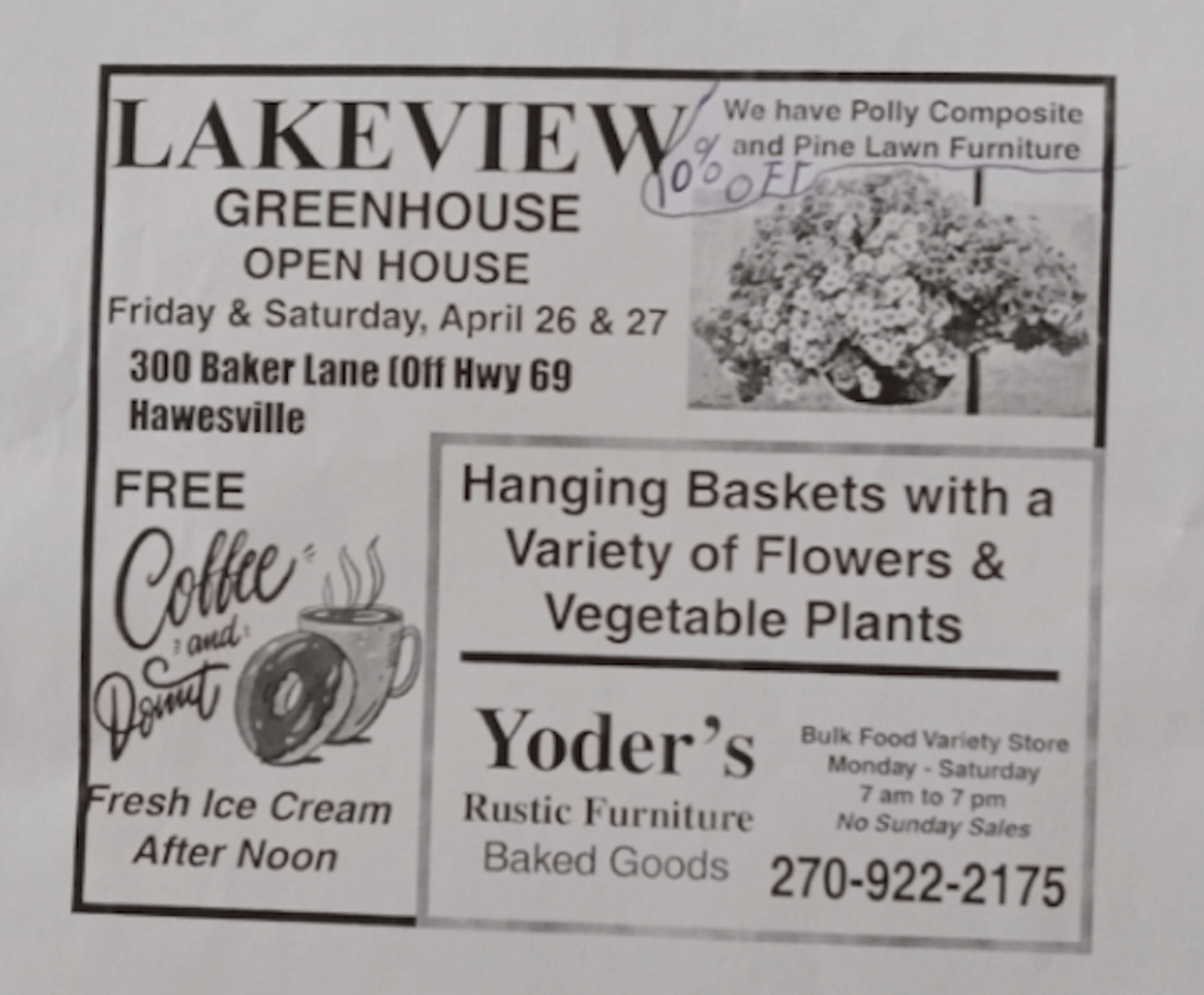 4.23.24 Lakeview Greenhouse Ad