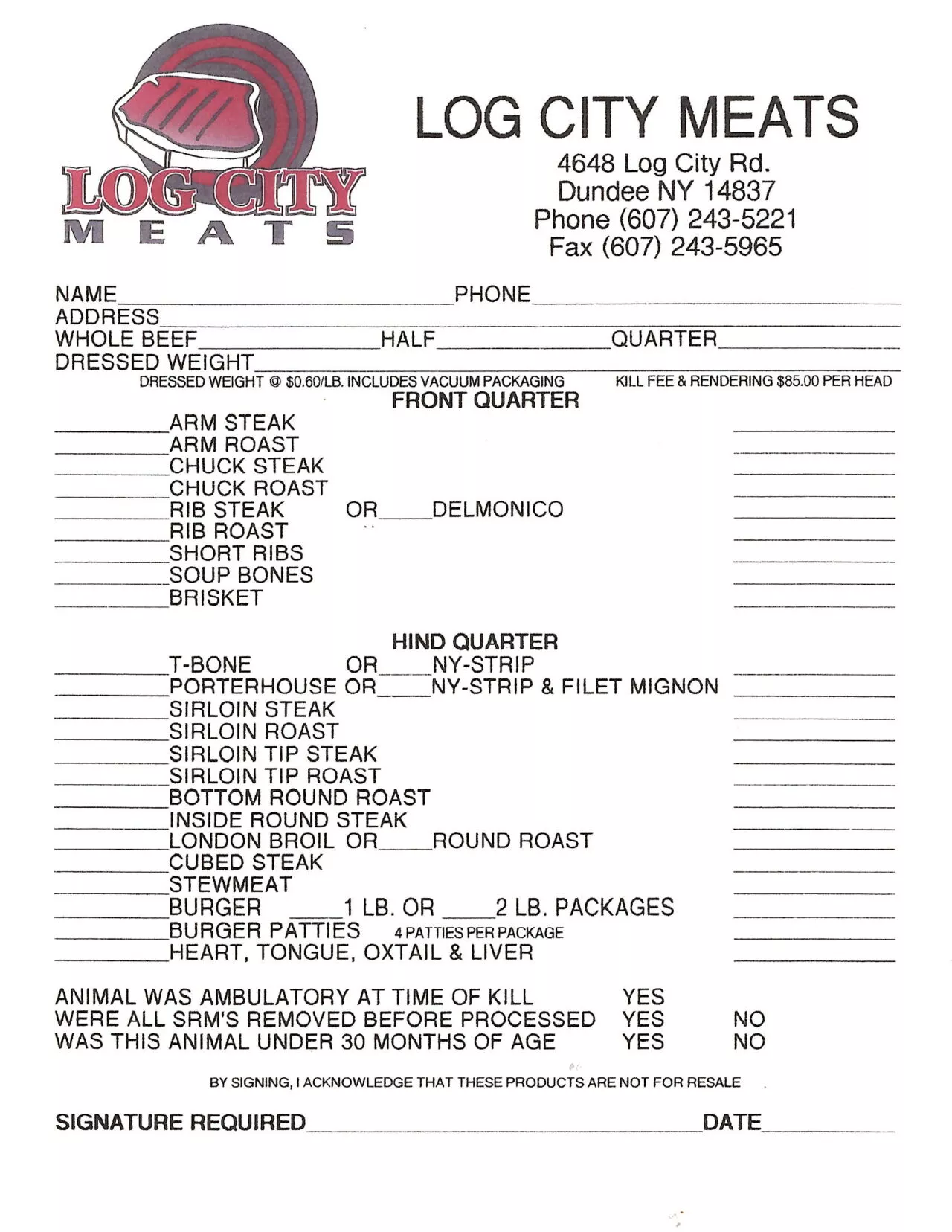 Log City Meats - Just Plain Business