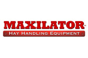 Logo displaying the text "Maxilator Hay Handling Equipment" in bold red lettering.