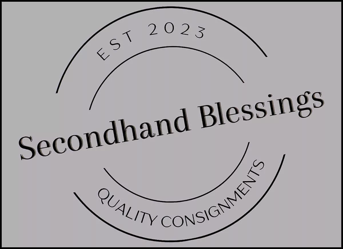 Secondhand Blessings Middlefield, OH Logo for "Secondhand Blessings" featuring circular text with "Est 2023" at the top and "Quality Consignments" at the bottom.